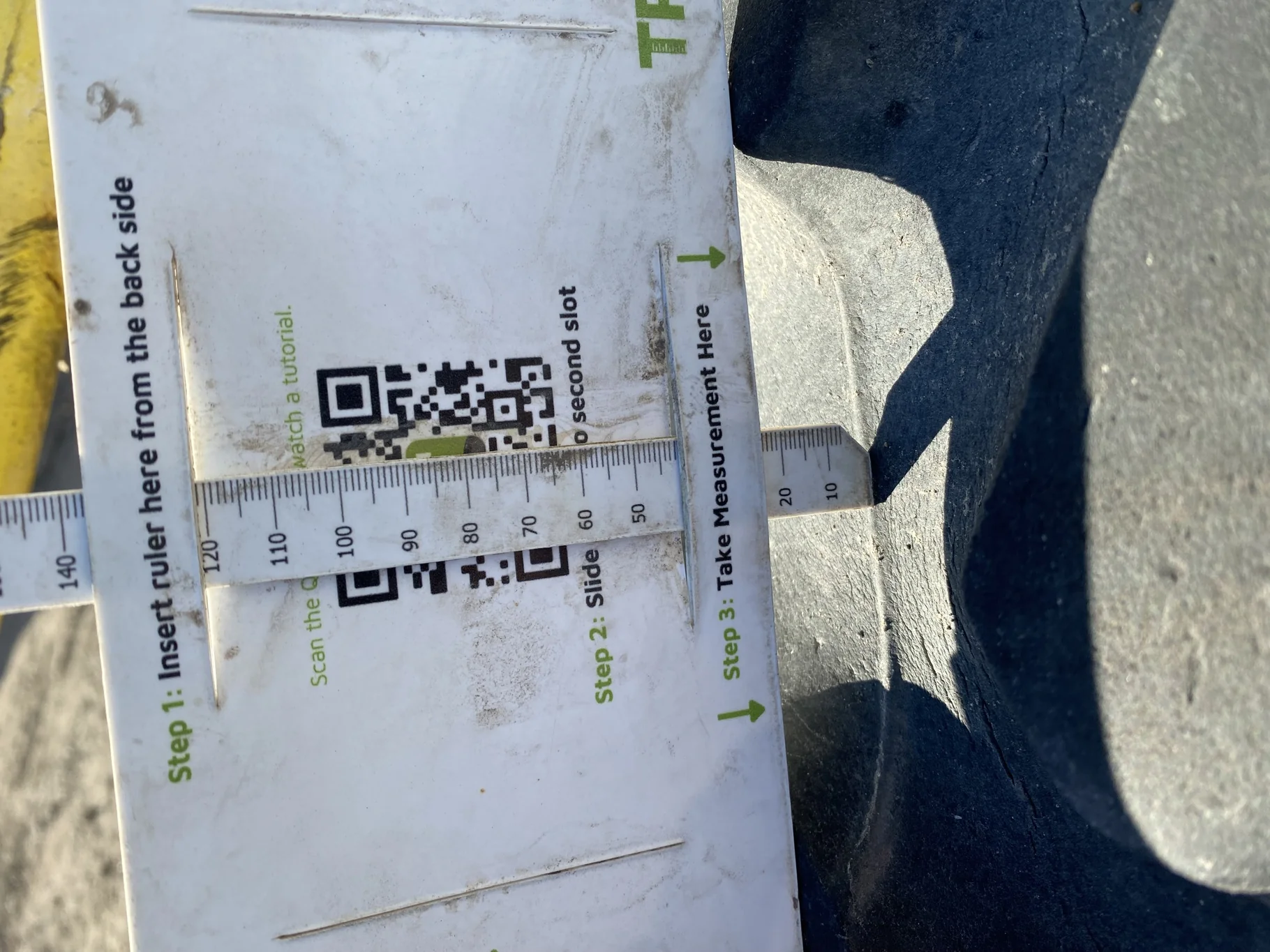 Used 40% 380/85R34 Goodyear Ultra Torque Radial DT712 137A8 TL - lug cuts, stubble, weathering, road image 4