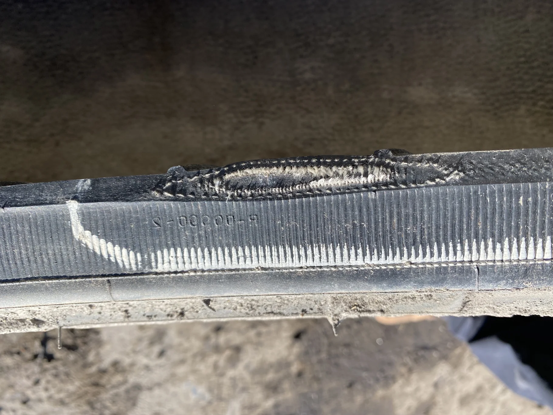 Used 95% 380/90R46 Goodyear Ultra Sprayer 168A8/B R-1 TL - lug cuts, between tread cuts, bead damage image 9
