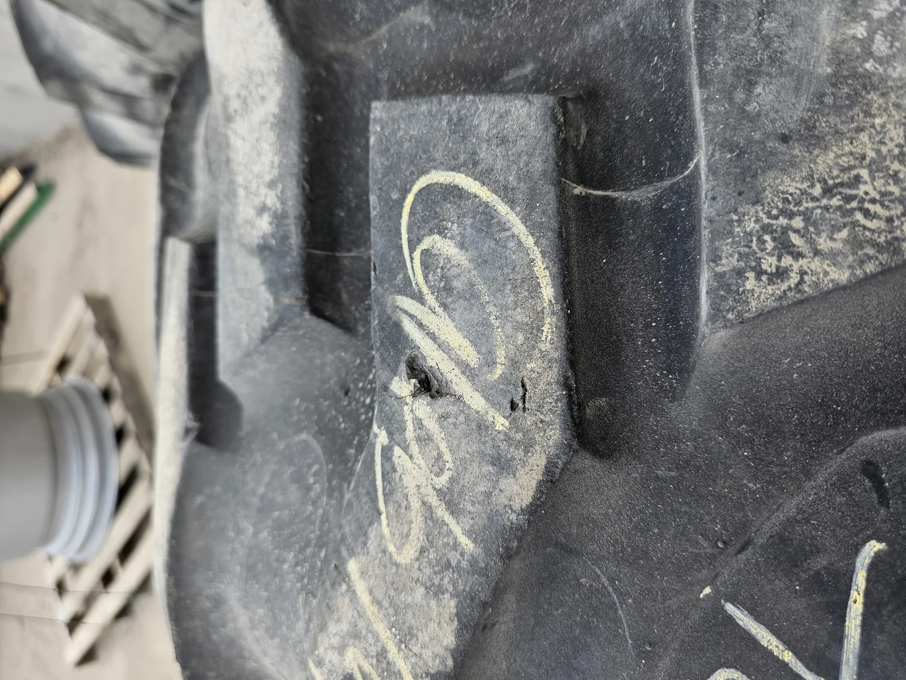 Used 17.5L-24 Titan Industrial Tractor Lug R-4 (8Ply) TL, (Stubble, Lug Damage, Plug) image 4
