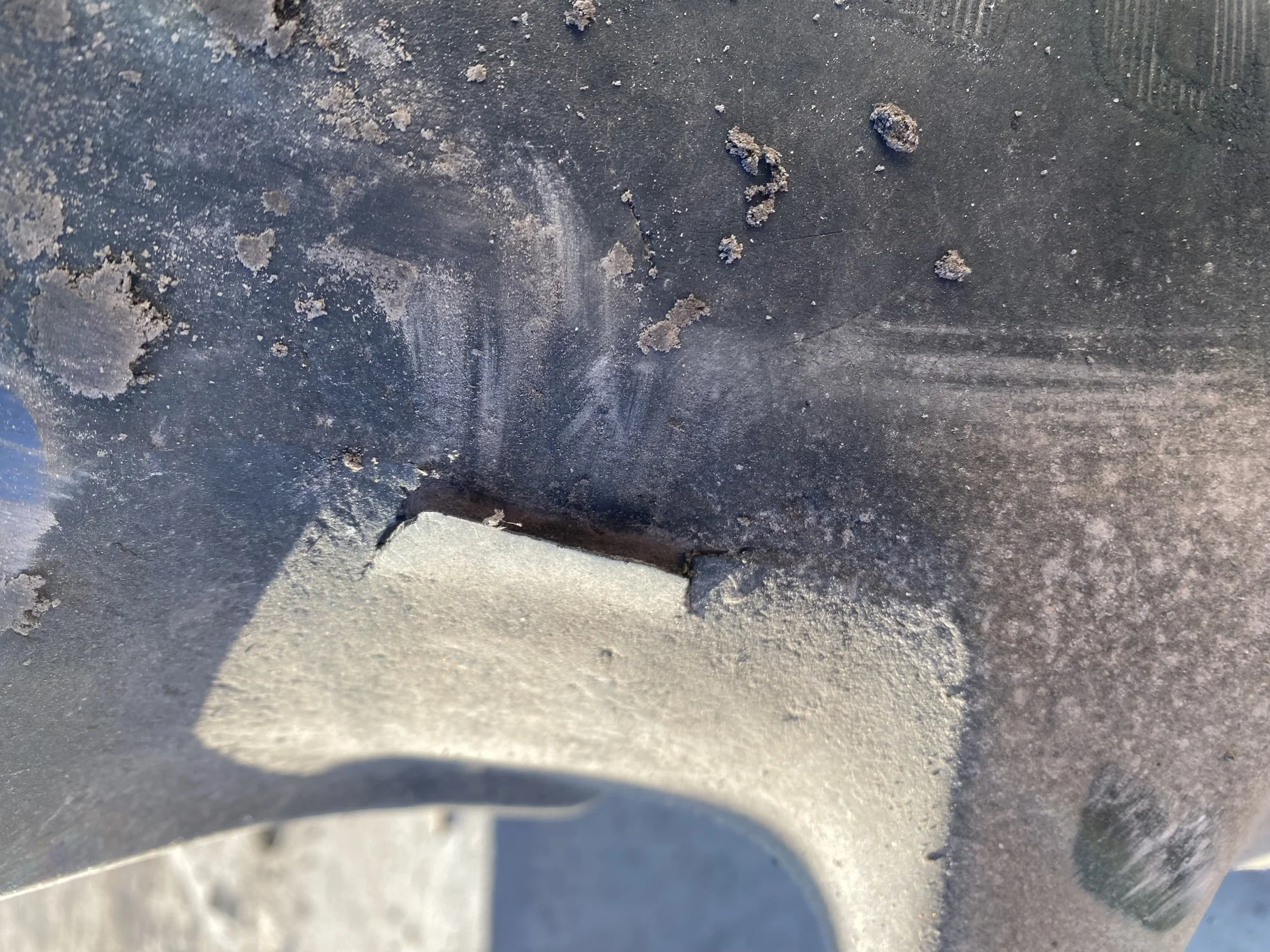 Used 60% 380/80R38 Firestone Radial All Traction DT R-1W 142B TL - sidewall cracks/cuts, roadwear, s