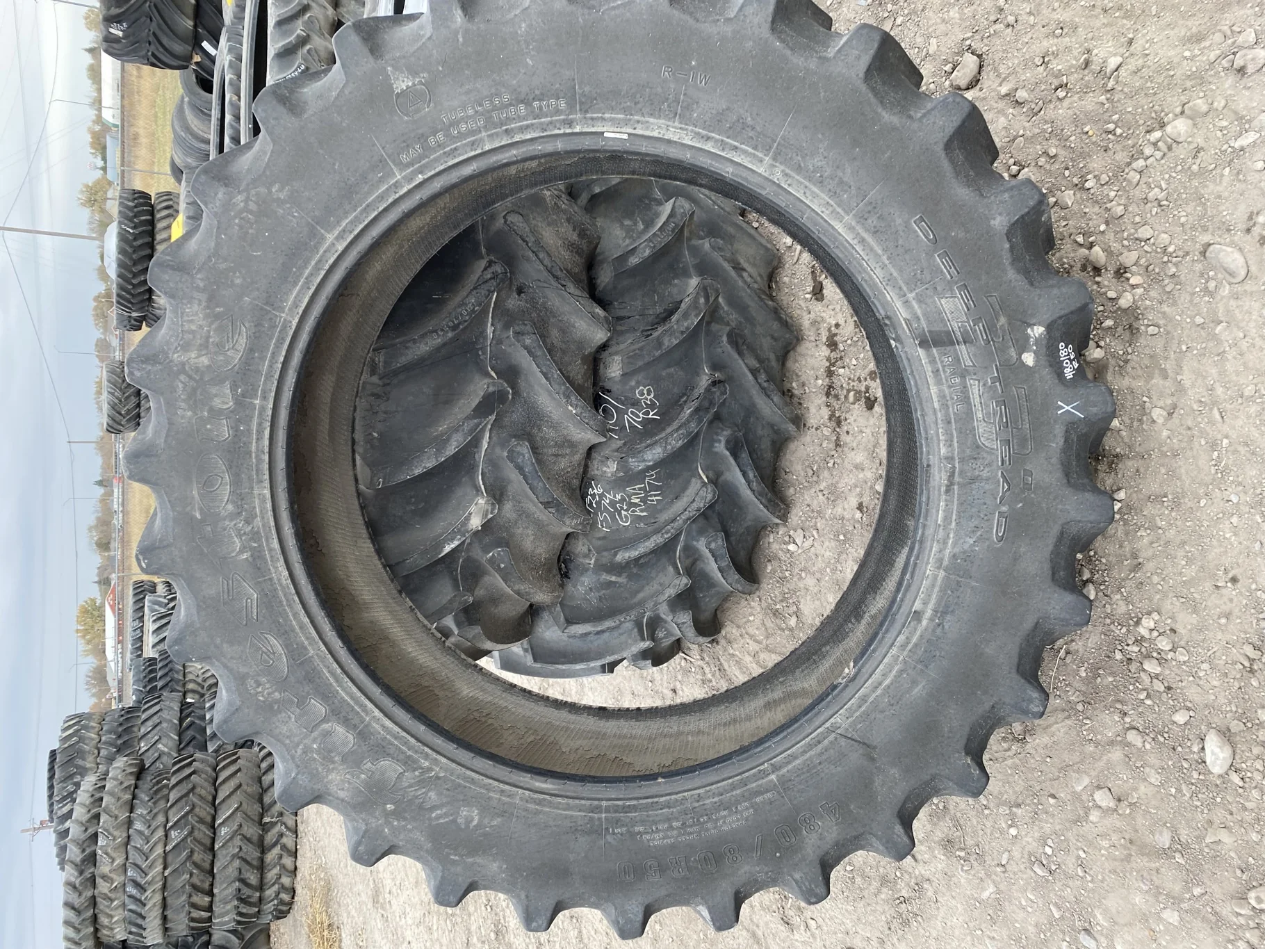 Used 480/80R50 159A8 Firestone Deep Tread 23 TL R-1W 60-65%