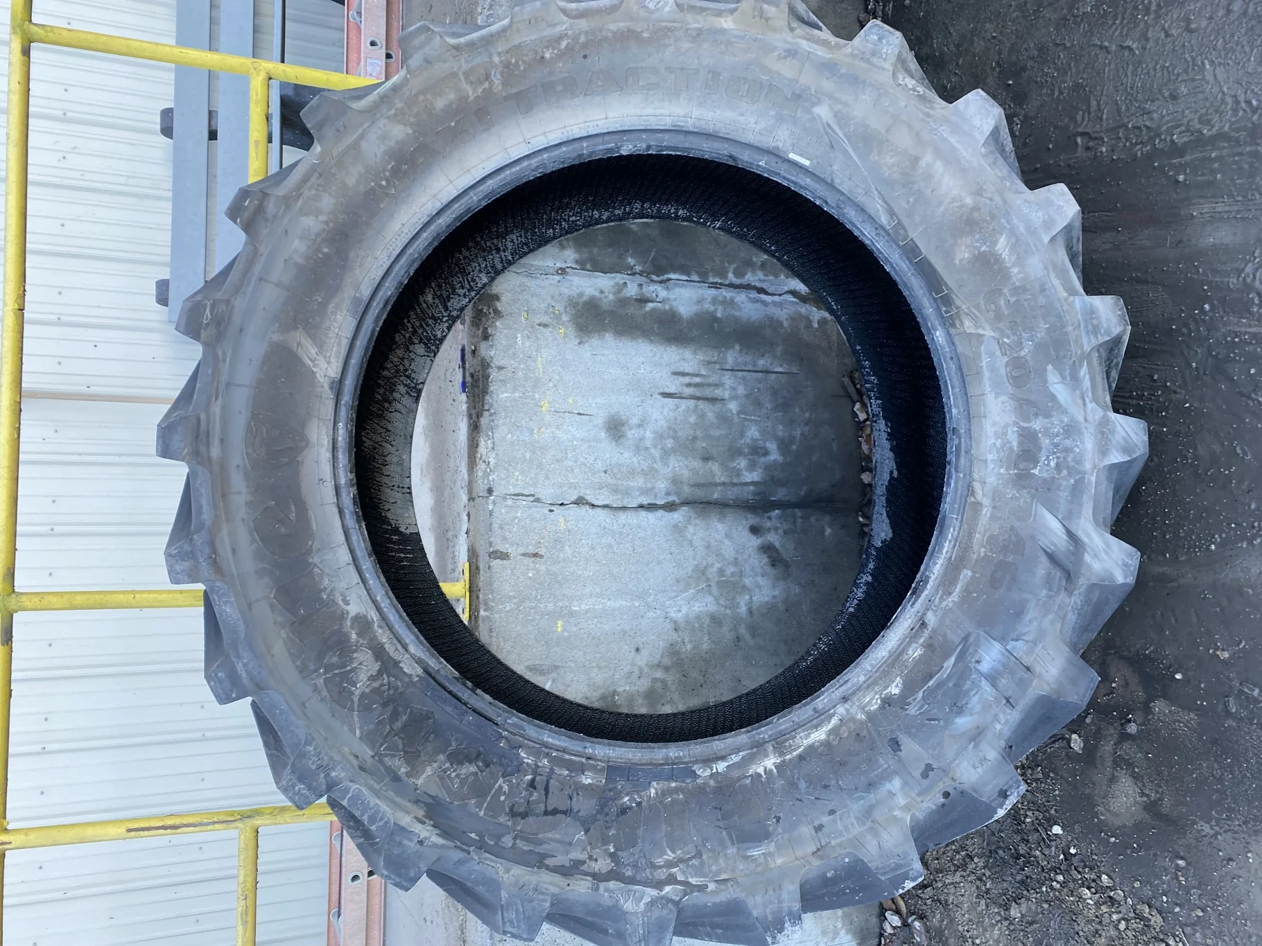 Used 95% 620/70R46 Firestone Maxi Traction R-1W 167B TL - lug cuts, lug stubble, sidewall cut image 2