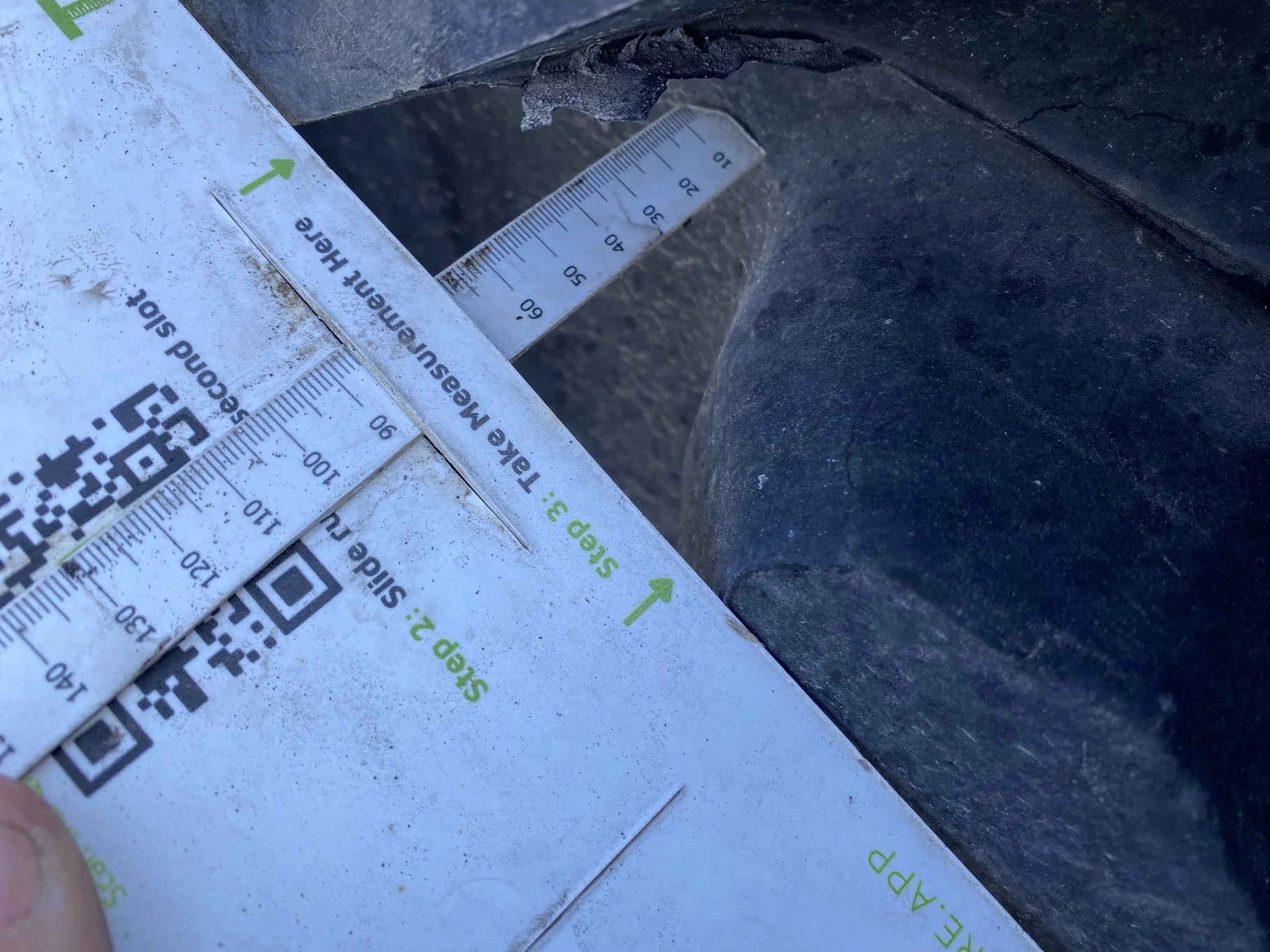 Used 95% 620/70R46 Firestone Maxi Traction R-1W 167B TL - lug cuts, lug stubble, sidewall cut image 5