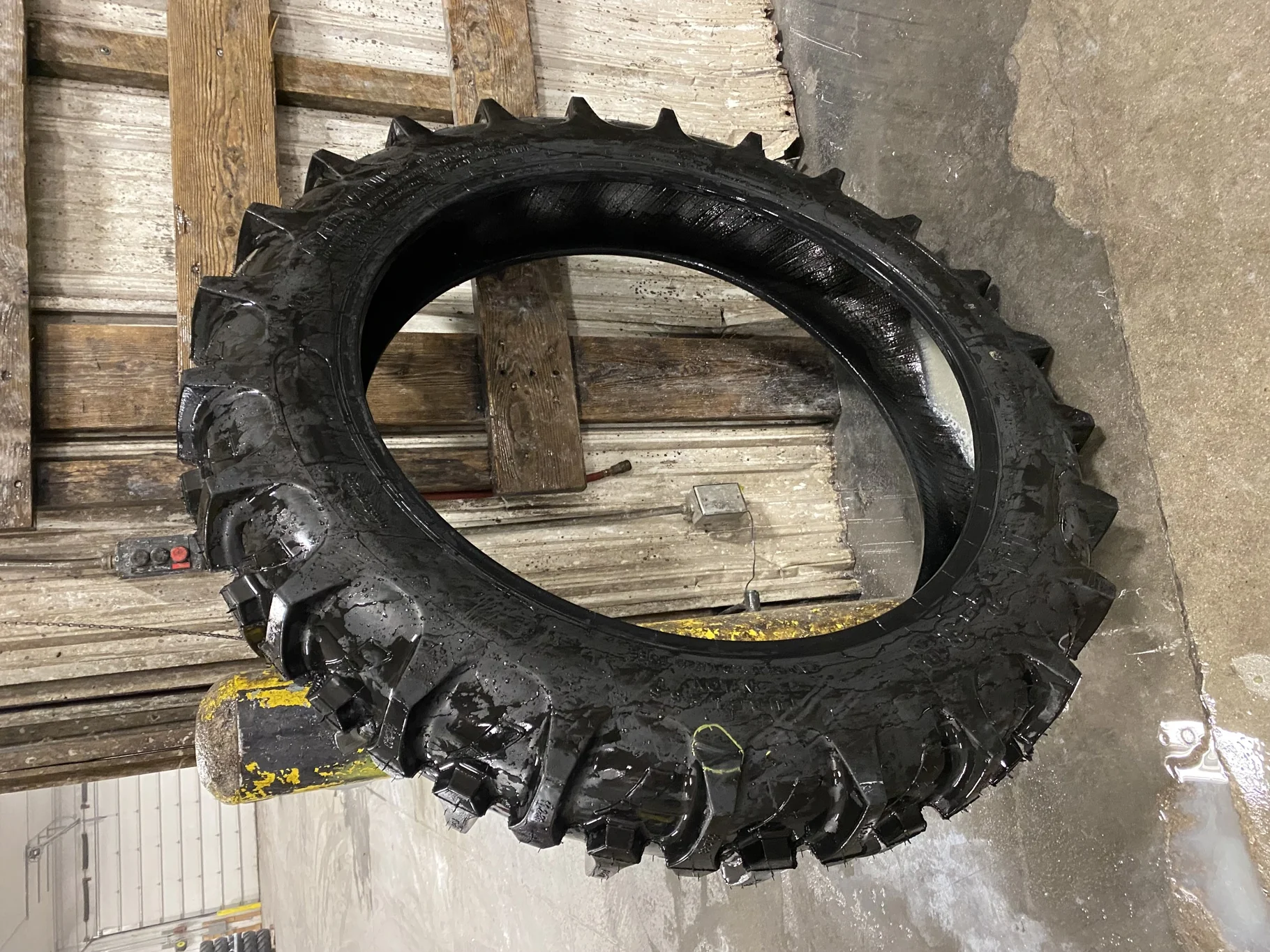 USED 100% 11.2-38 Farmboy Agri Storm 2  Has chunk missing out of tread image 2