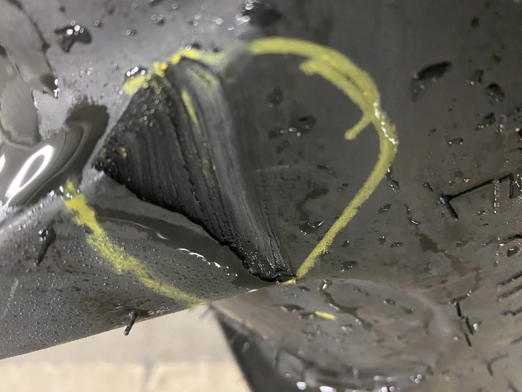 USED 100% 11.2-38 Farmboy Agri Storm 2  Has chunk missing out of tread image 4