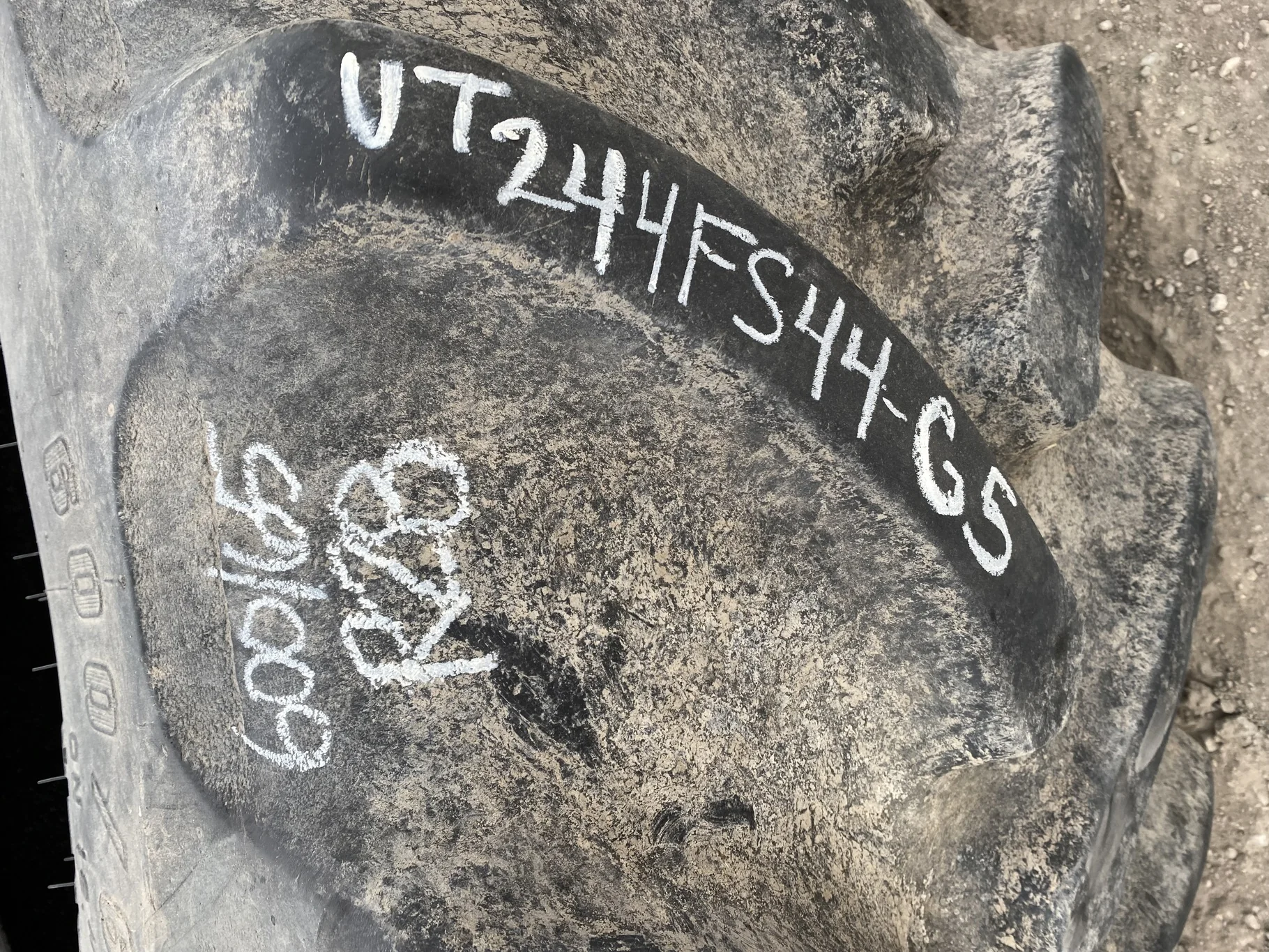 Used 66% 600/65R28 Firestone Radial All Traction DT 154A8 R-1W (Road wear, between tread cuts, sidew image 8