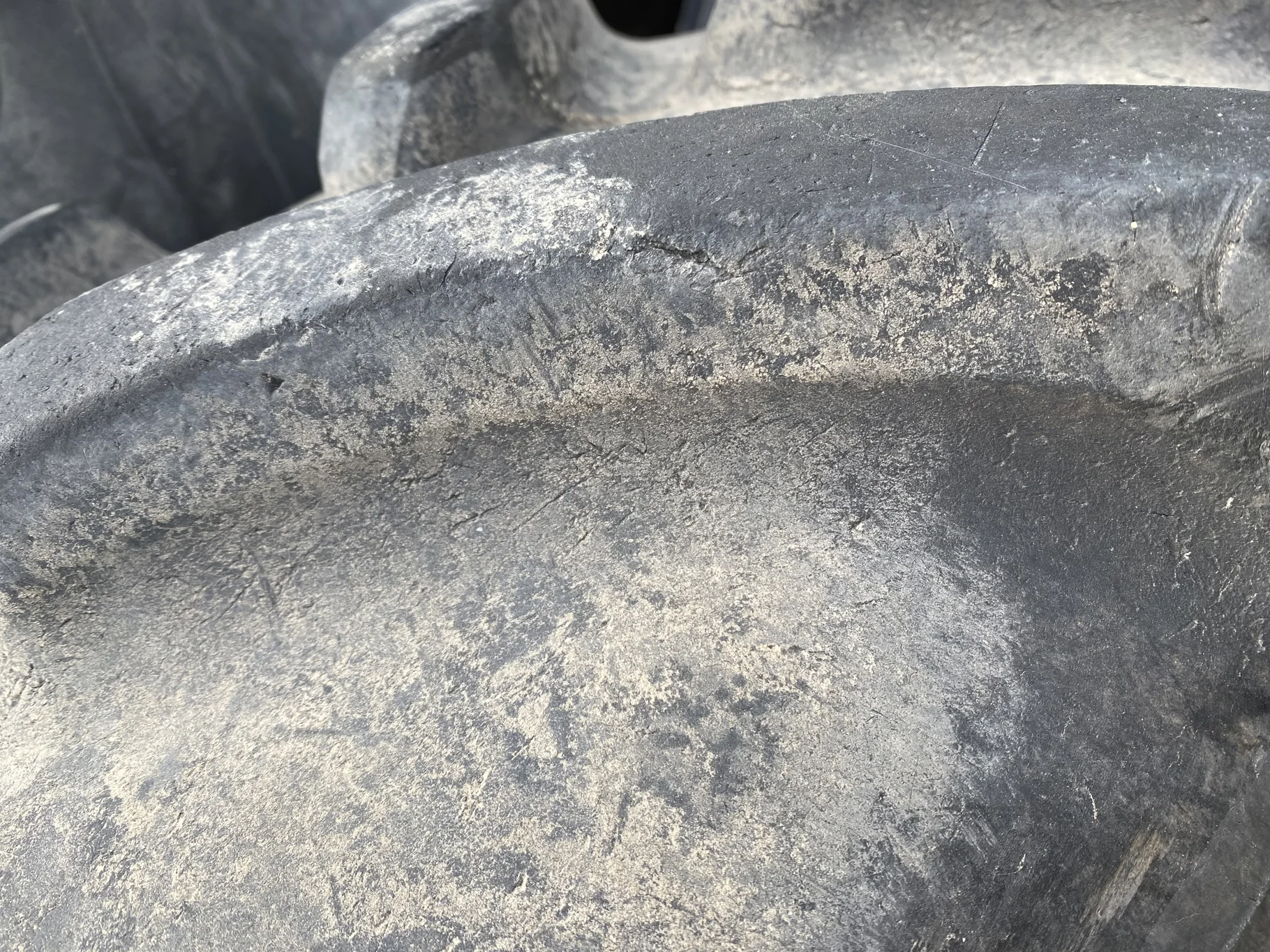 Used 90% 340/85R28 Firestone Performer 85 127D TL (lug cuts, chunks, stubble, weathering, between tr image 5