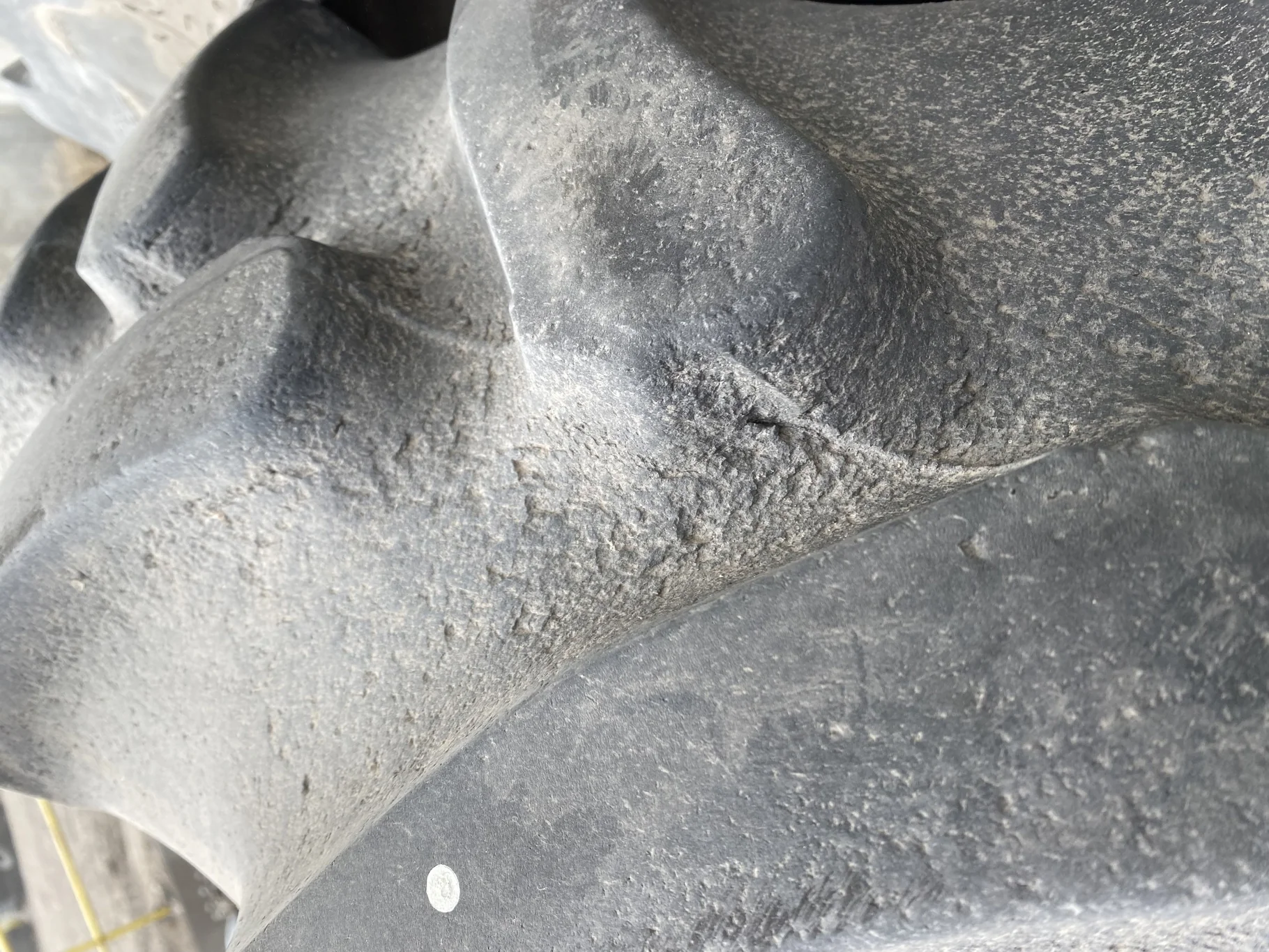 Used 70% 380/90R46 Goodyear Ultra Sprayer 168A8 R-1 TL (Stubble, lug cuts/ chunks, sidewall cuts) image 5