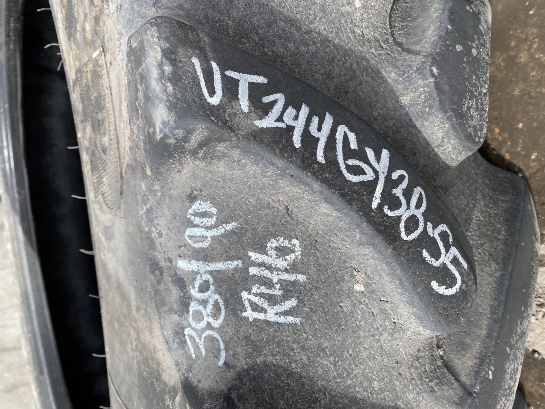 Used 70% 380/90R46 Goodyear Ultra Sprayer 168A8 R-1 TL (Stubble, lug cuts/ chunks, sidewall cuts) image 9