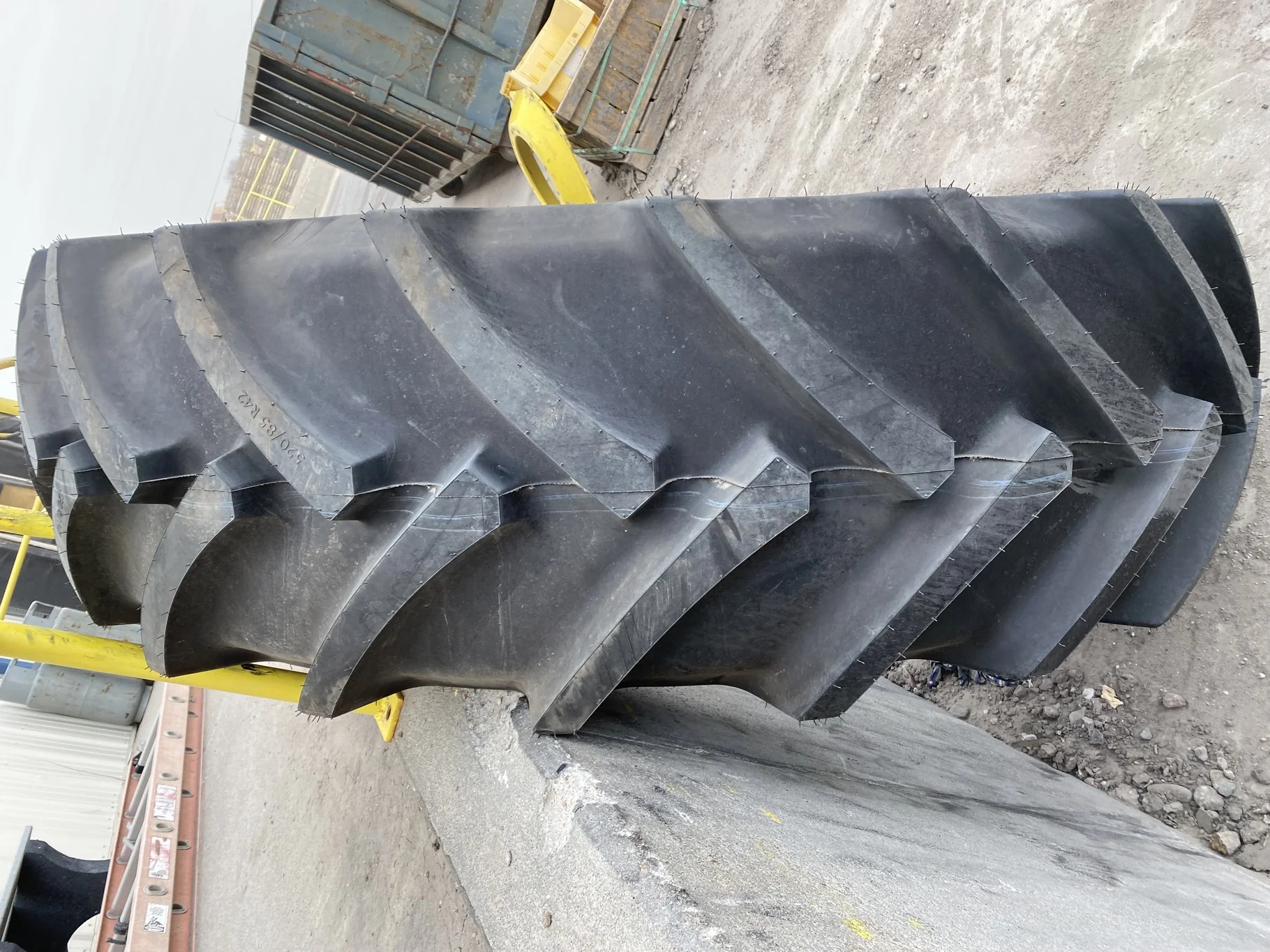 Used 95% 520/85R42 Mitas AC85 162A8 R-1W TL (lug cuts bead cut) image 3