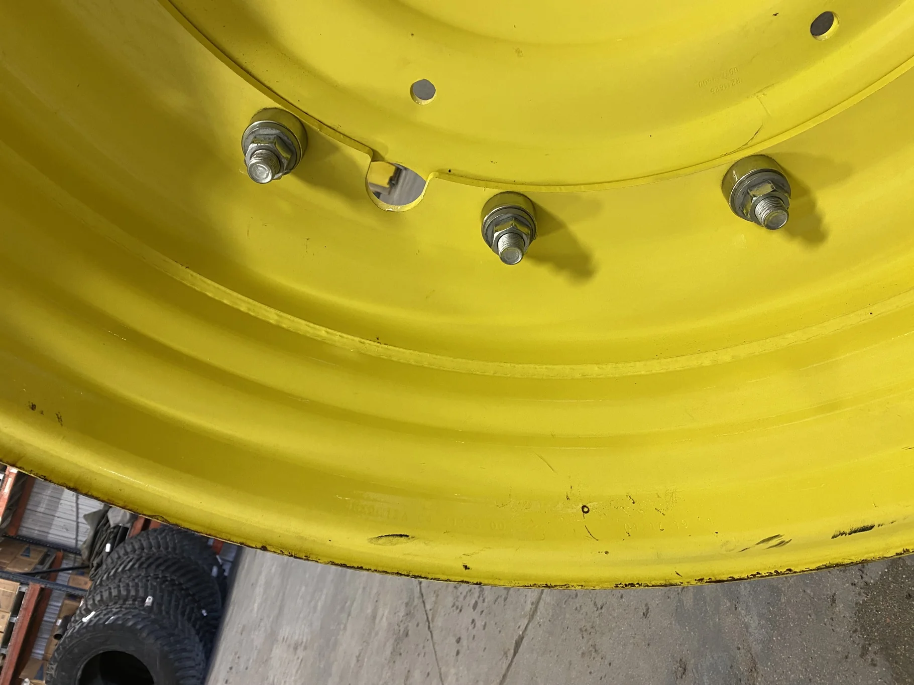 Used 13 X 46 John Deere Yellow 10 Bolt Stub Disc with Center - Good Condition image 6