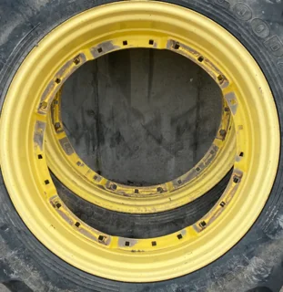 Used 12 x 38 12 Bolt Waffle Wheel Yellow