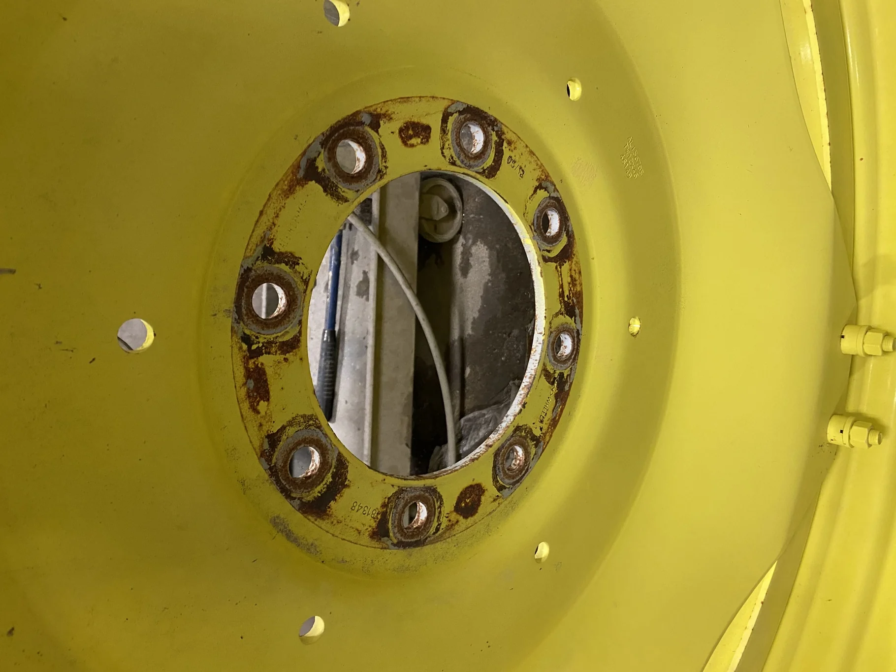 Used 12 X 46 JD Yellow 12 Bolt (.9375) Stub Disc (12-32.047-30.09) 3.5" Backside Offset (Faded image 2