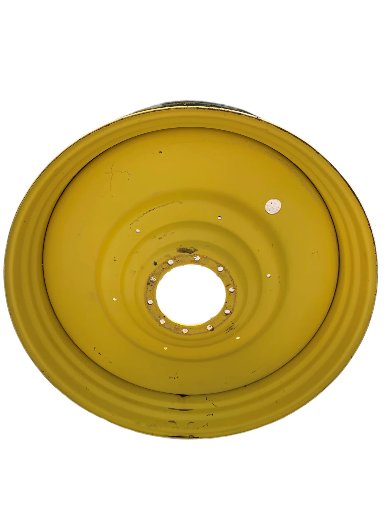 Used 16 X 54 JD Yellow 54x16 10 Bolt Duel Wheels  
(Faded Paint, Paint Scratches) image 2
