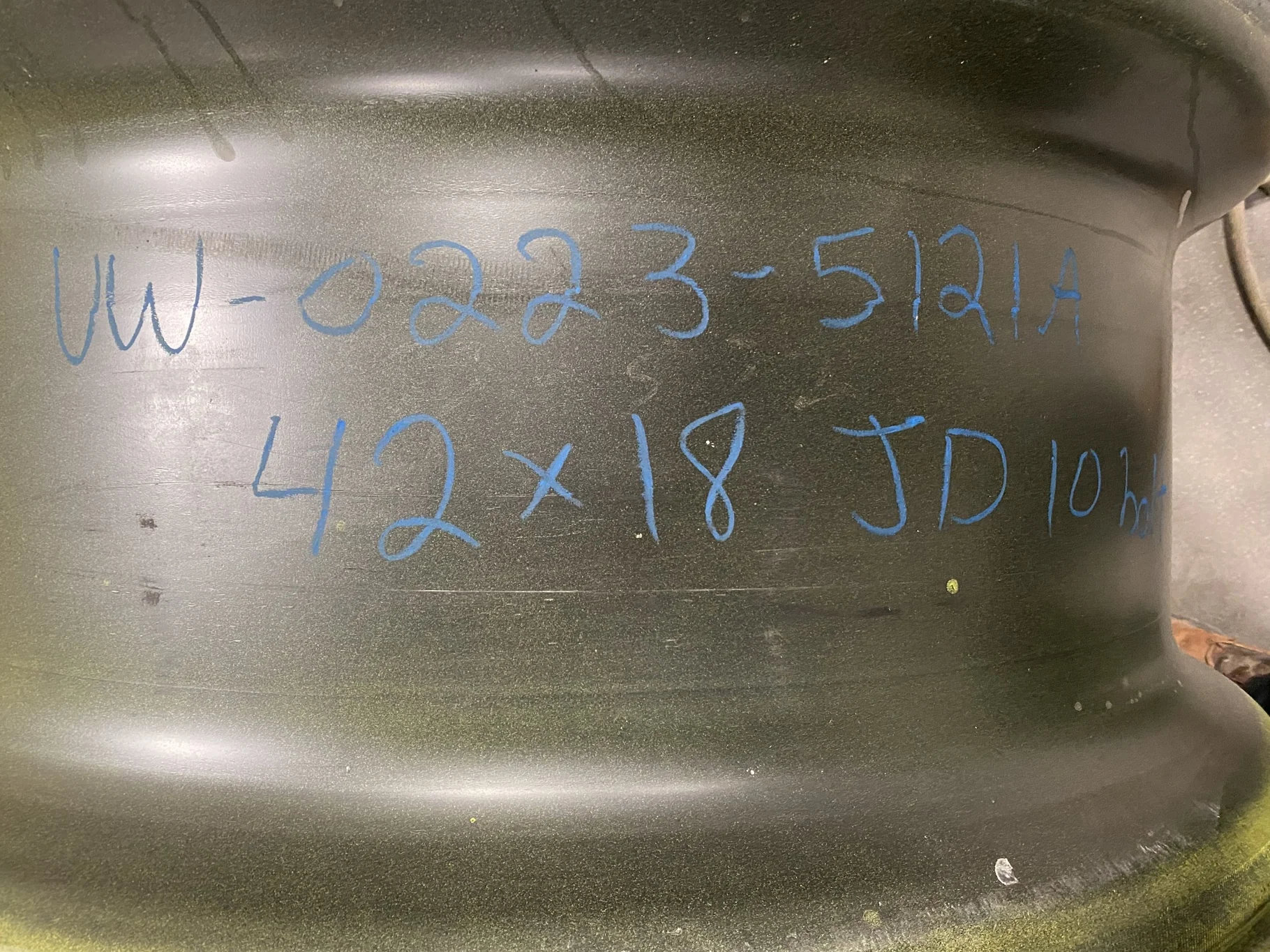 USED 18 X 42 10-13.19-11.07-12.4 (OUTSIDE) DOLLY DUAL YELLOW WHEEL image 8