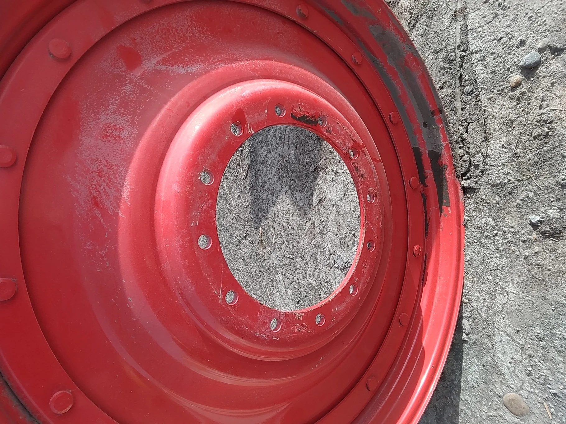 Used 10 X 46 Fendt Stub Disc 12 Bolt (.964) Stub Disc Wheel (12-17-14.5) 13.5" (paint scratches arou image 3