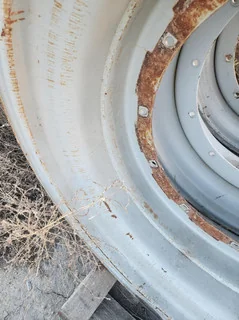 Used 16 X 42 Agco Gray 12 Bolt (.826) Stub Disc Wheel (12-30-28)  _x000D_
(Rust, Scratches) image 13