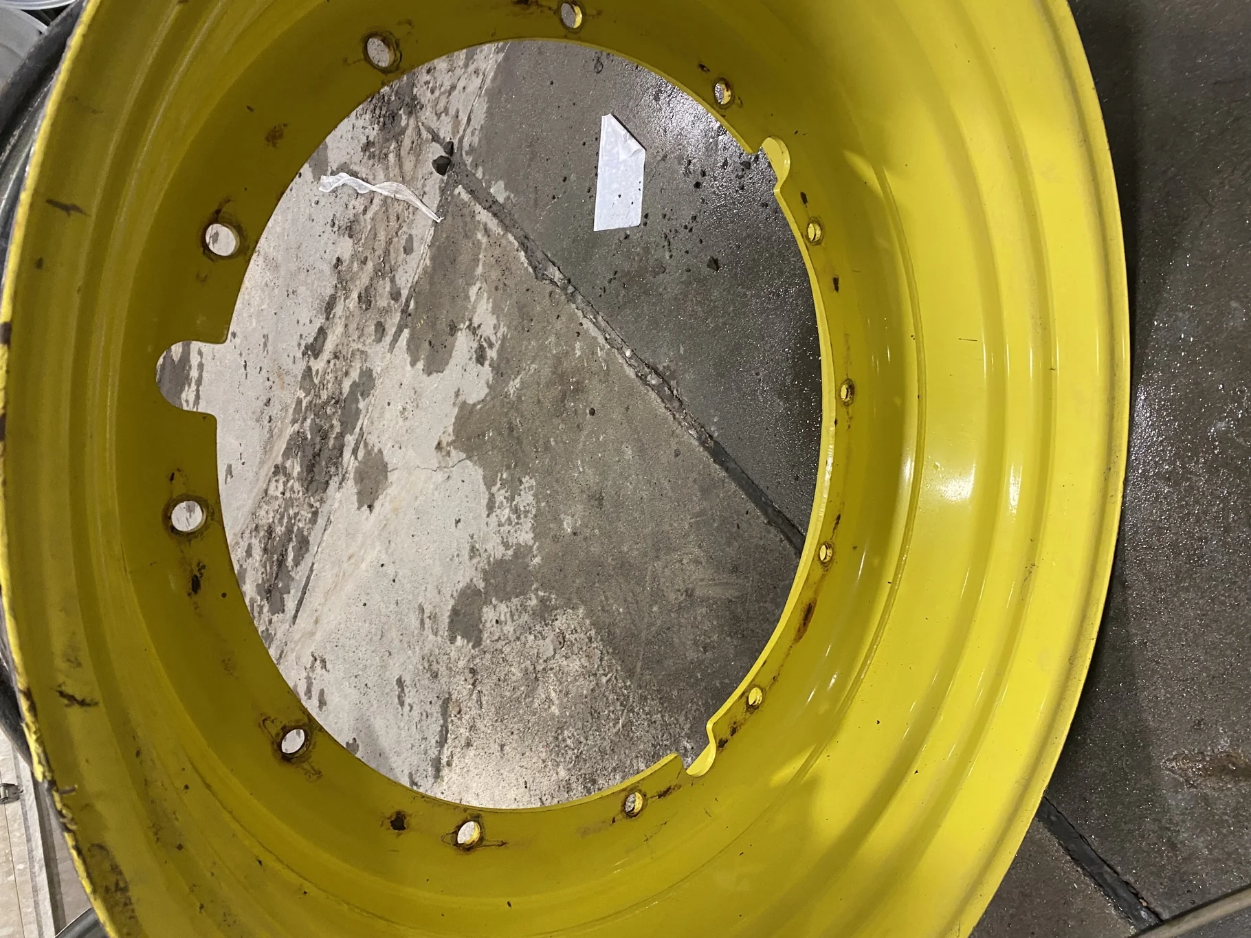 Used 16 X 42 John Deere Yellow 12 Bolt Stub Disc - Fair Condition 
(Scratches, Gashes, Rust Spots) image 2