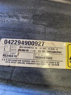 Used 15 X 50 10-13.19-11.07-6.38IN Dual Yellow Wheel