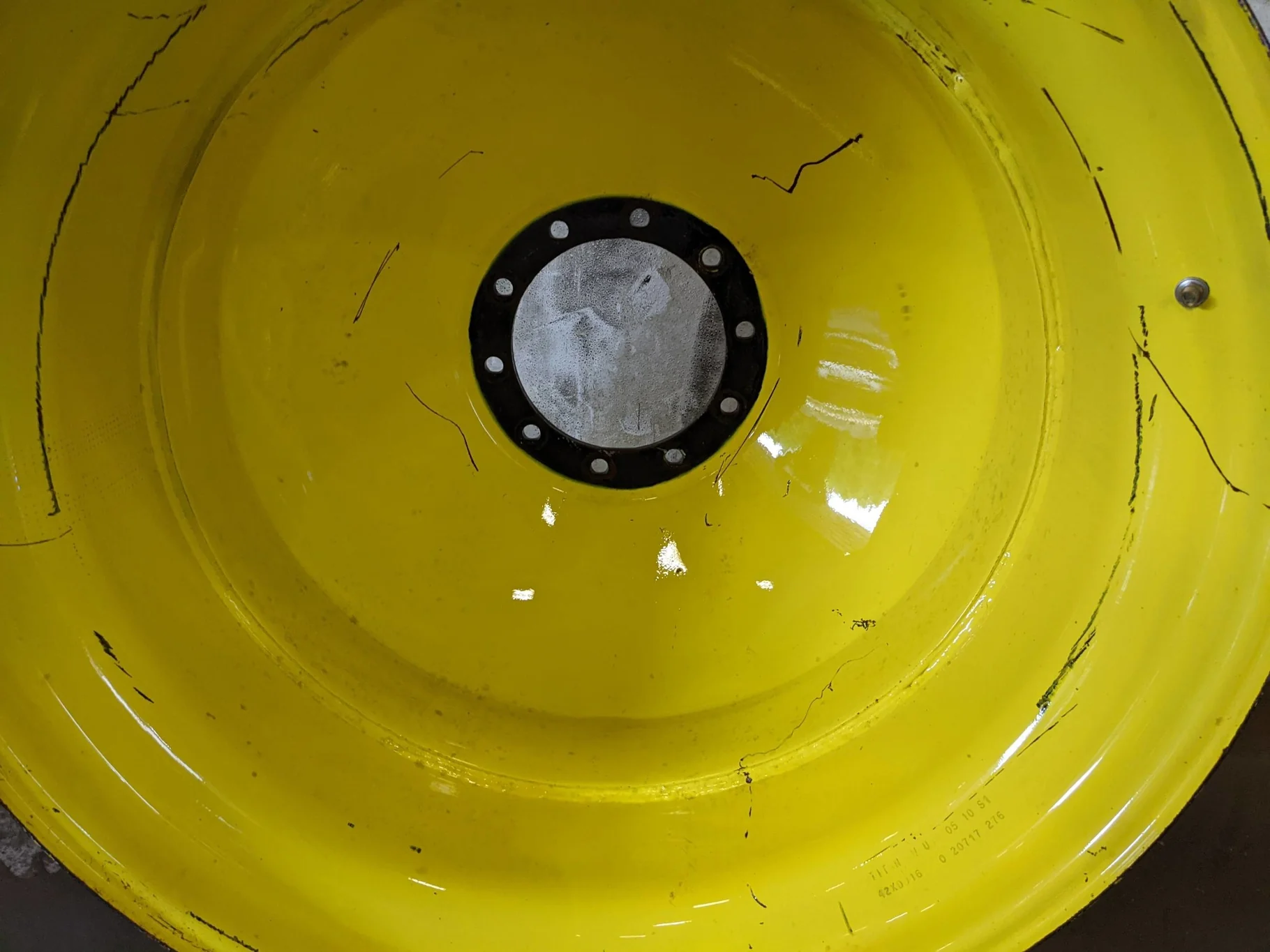 USED 16 x 42 10-13.187-11.07-14.4 (INSIDE) DOLLY DUAL YELLOW WHEEL image 2