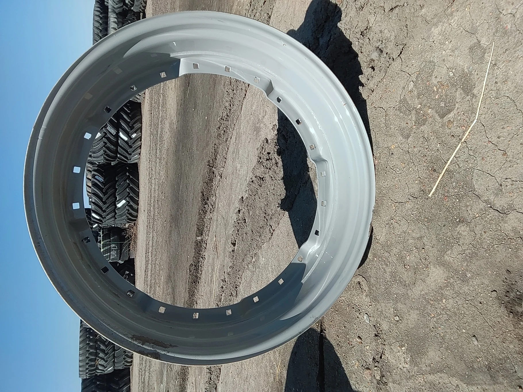 Used 12 X 38 Agco Gray Waffle Wheel (3 Bolt) image 2