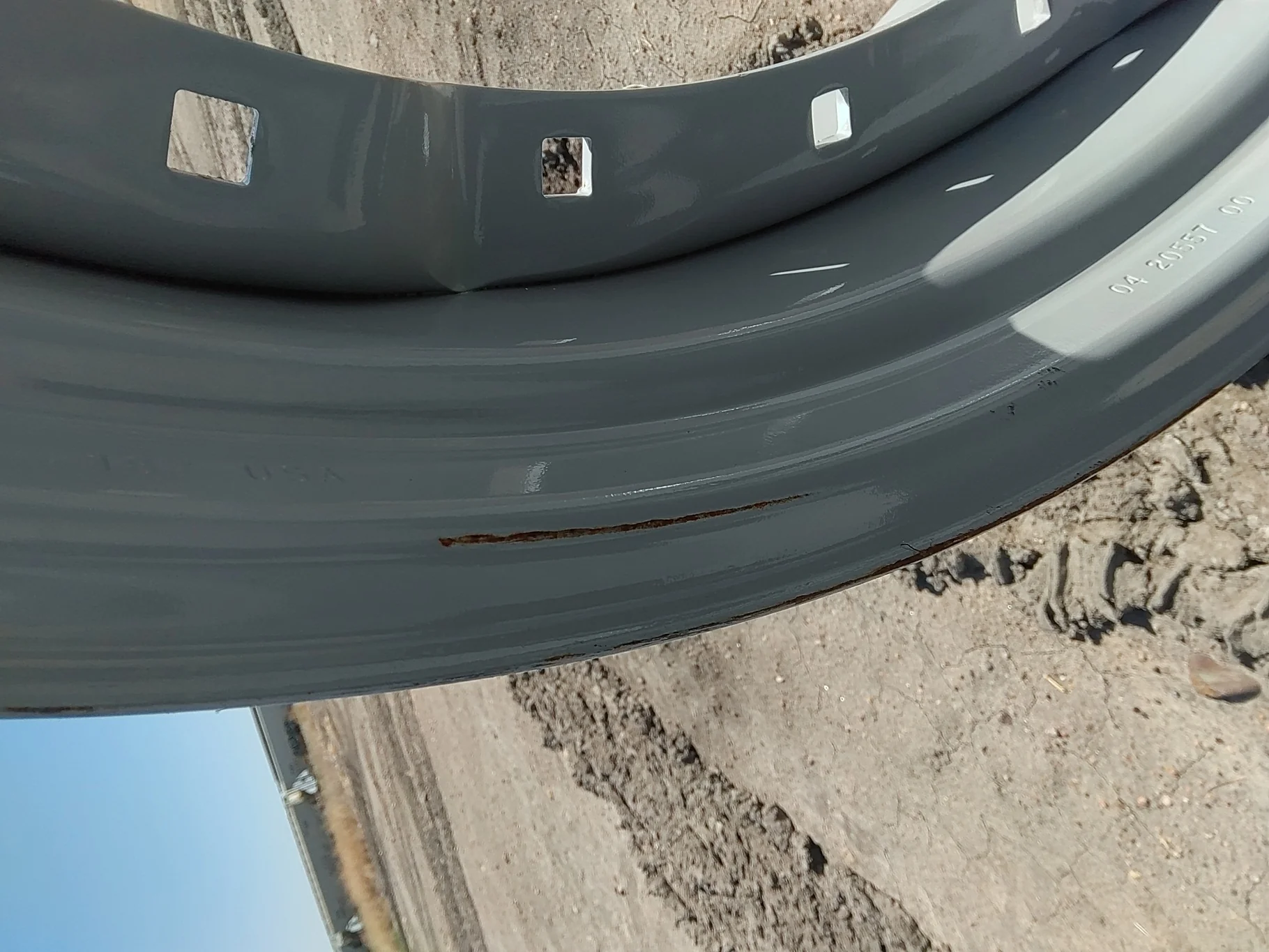 Used 12 X 38 Agco Gray Waffle Wheel (3 Bolt) image 6