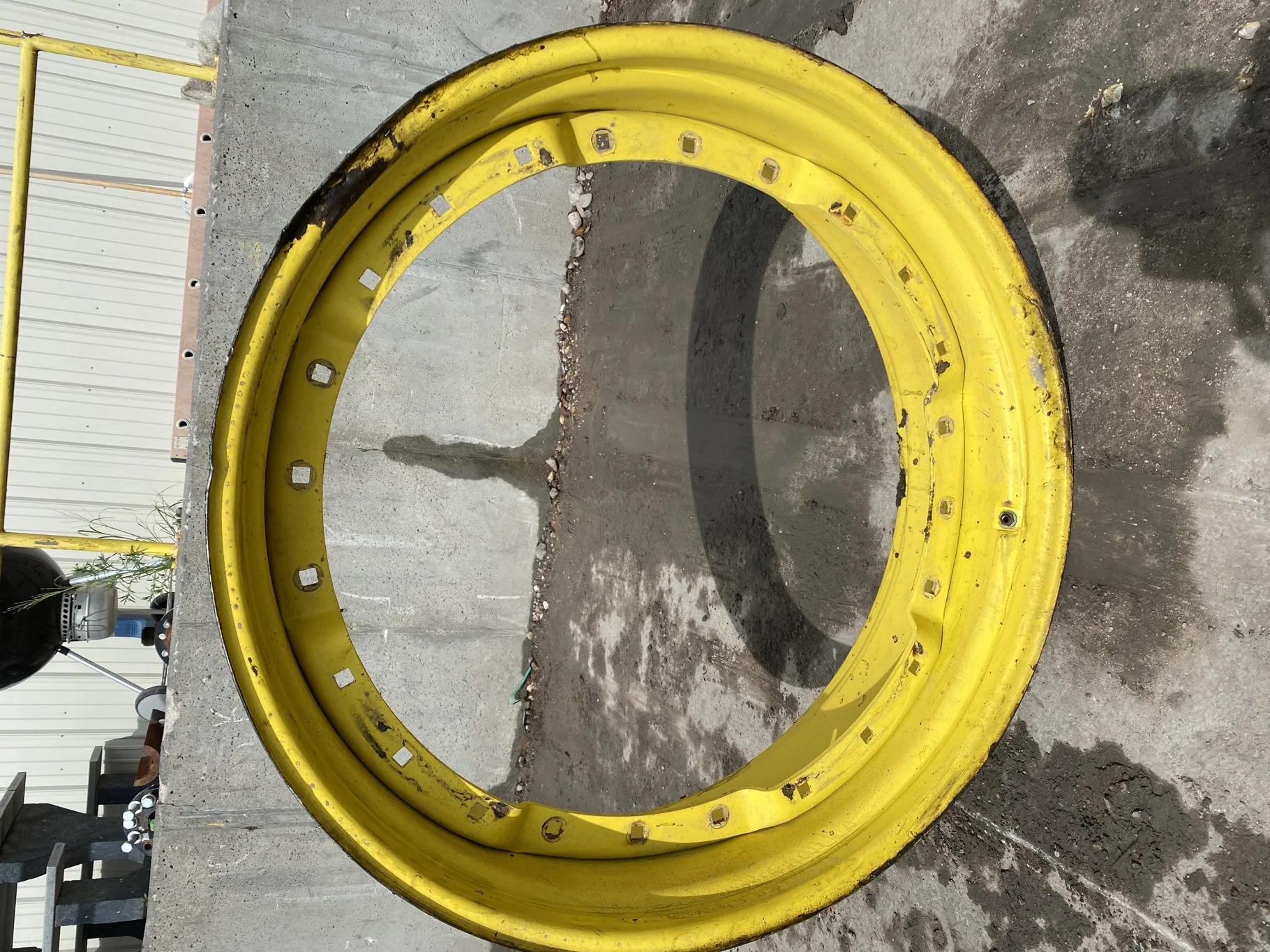 Used 12 X 38 3-12-33.25-7.75 BS John Deere Yellow Waffle Wheel