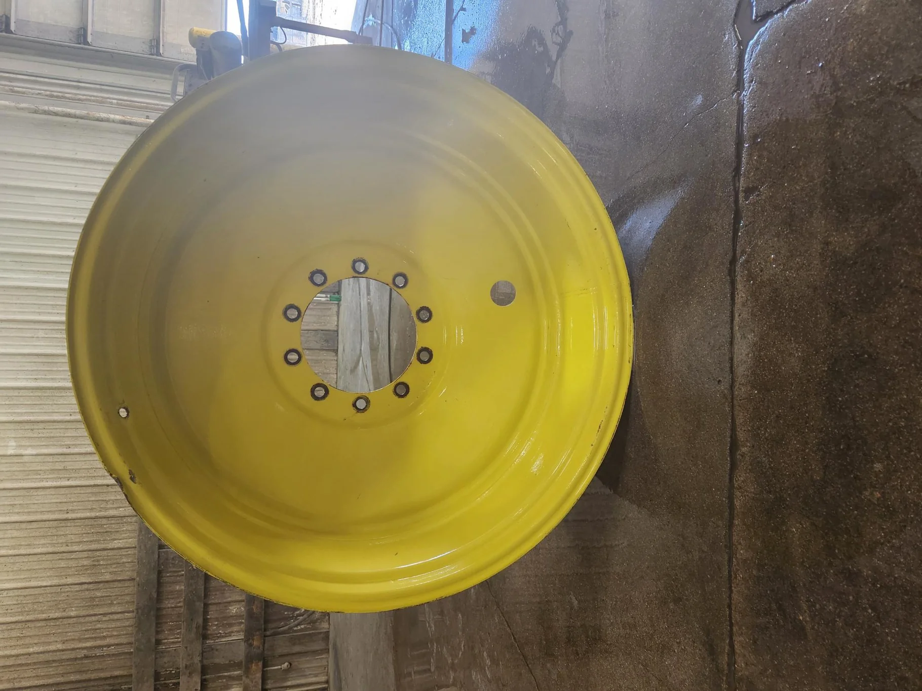 USED 18 X 38 10-13.187-11.07-14.4 (INSIDE) DOLLY DUAL YELLOW WHEEL image 2