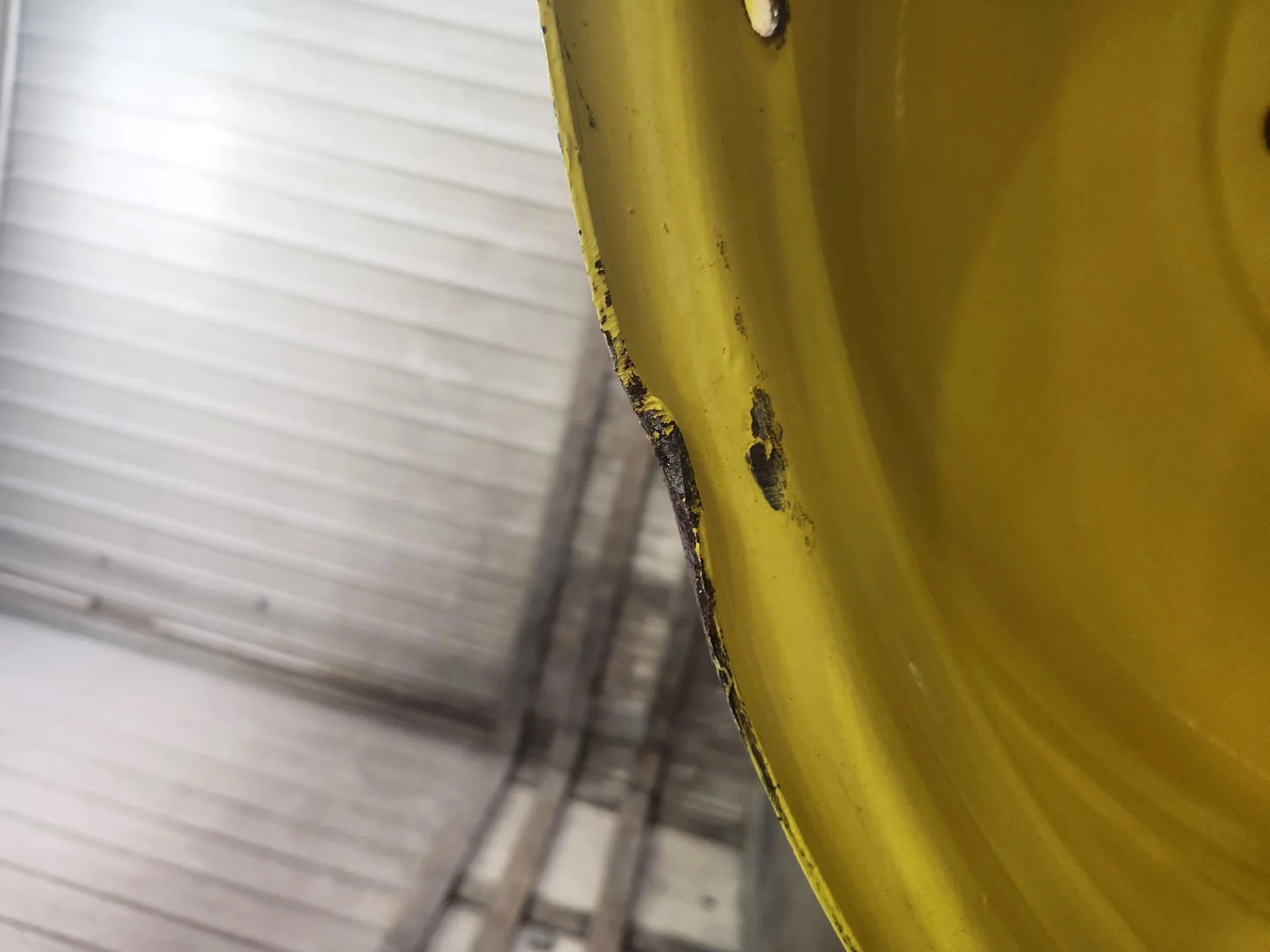 USED 18 X 38 10-13.187-11.07-14.4 (INSIDE) DOLLY DUAL YELLOW WHEEL image 3