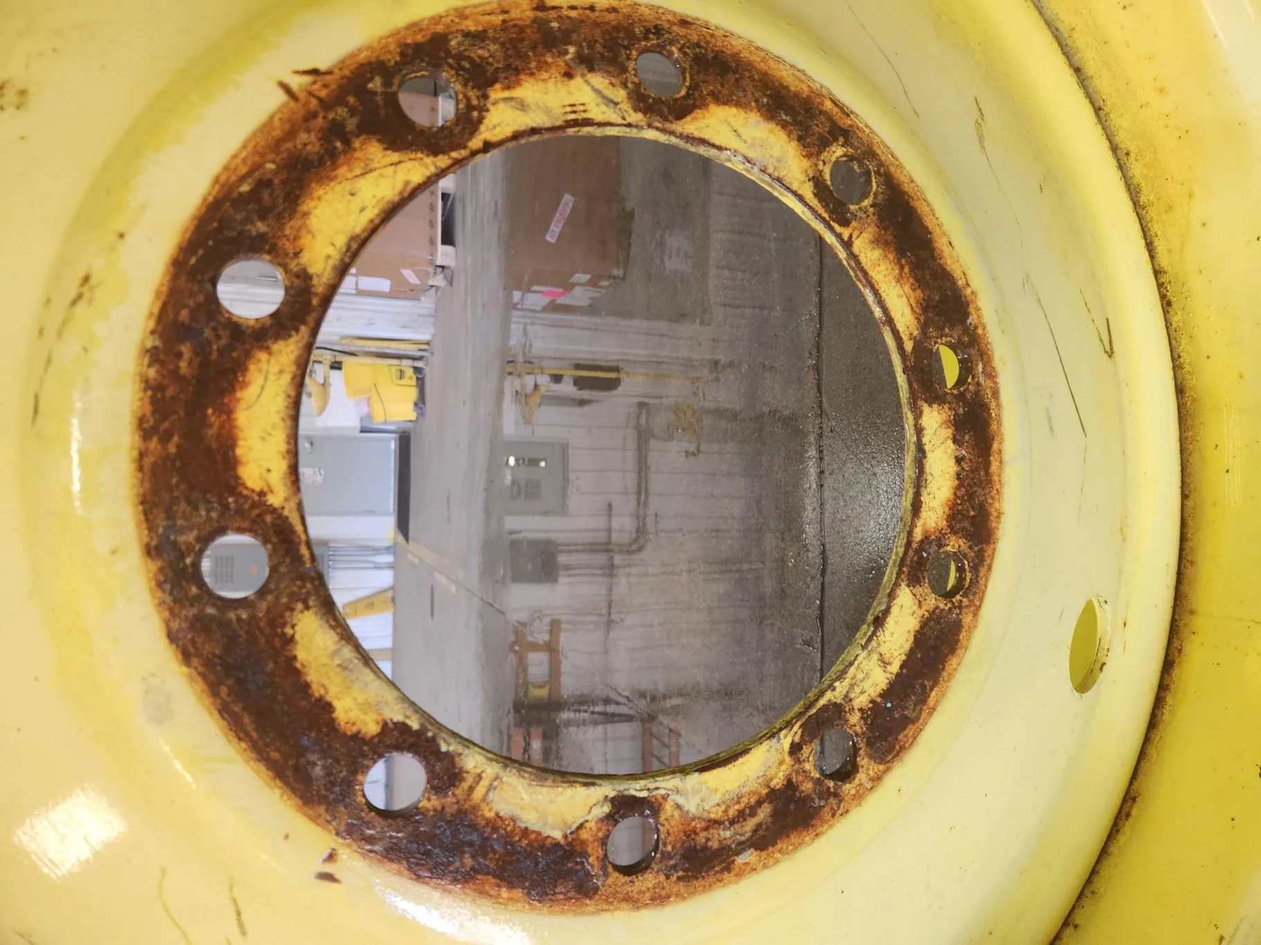 USED 18 X 38 10-13.187-11.07-14.4 (INSIDE) DOLLY DUAL YELLOW WHEEL image 7