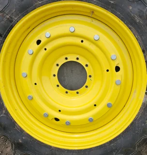 Used 10 X 46 John Deere Yellow 12 Bolt (.937) Stub Disc Wheel (12-32.047-30.09) - 3.875" with a 38" image 3
