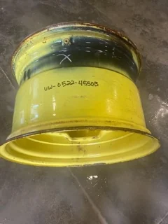 Used 18 X 28 John Deere Yellow Waffle Wheel (3 Bolt) image 3