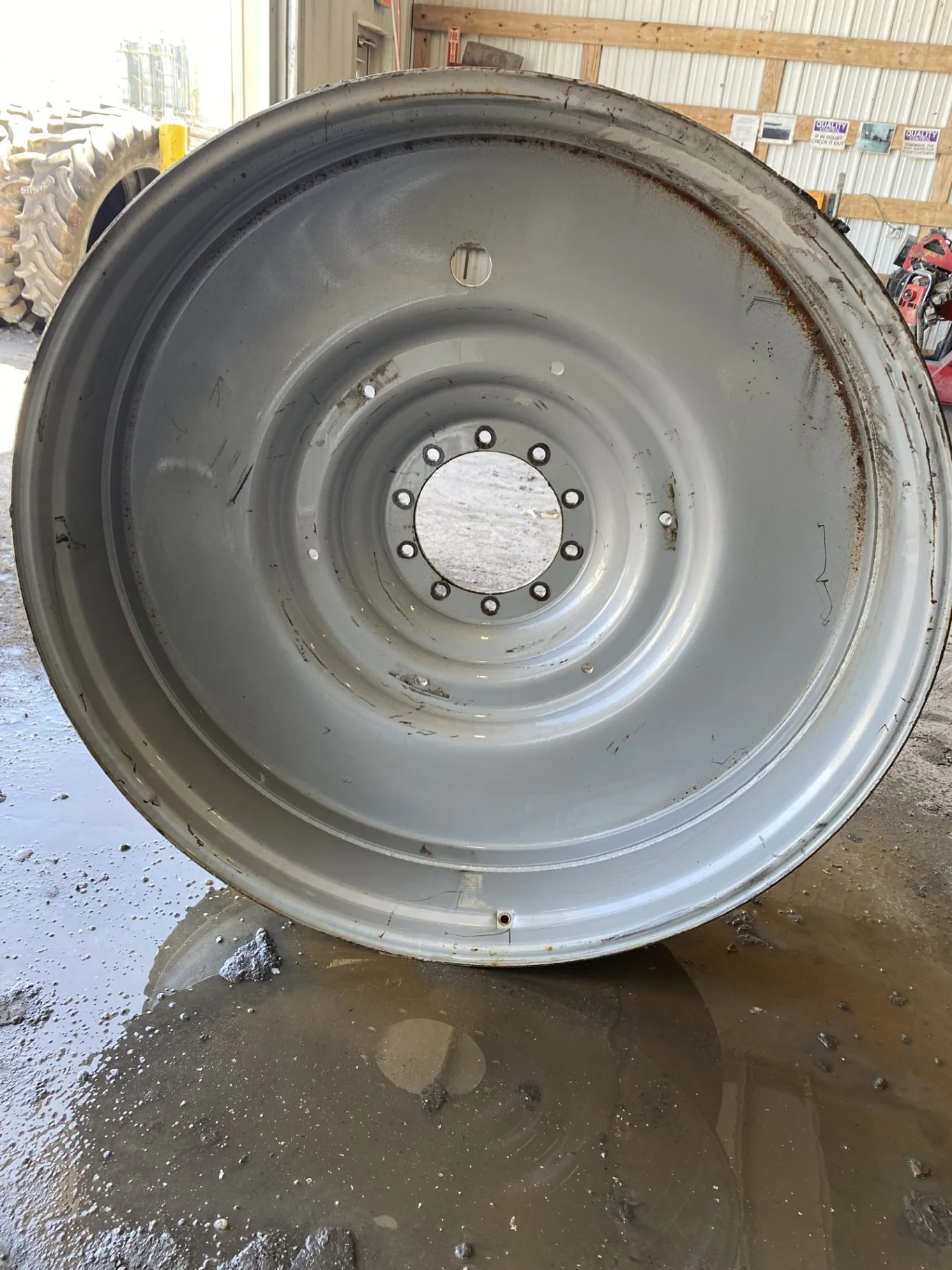 Used 12 X 54 CIH Silver 10 Bolt Dual Wheel (10-13.19-11.07) 8.63 Inset