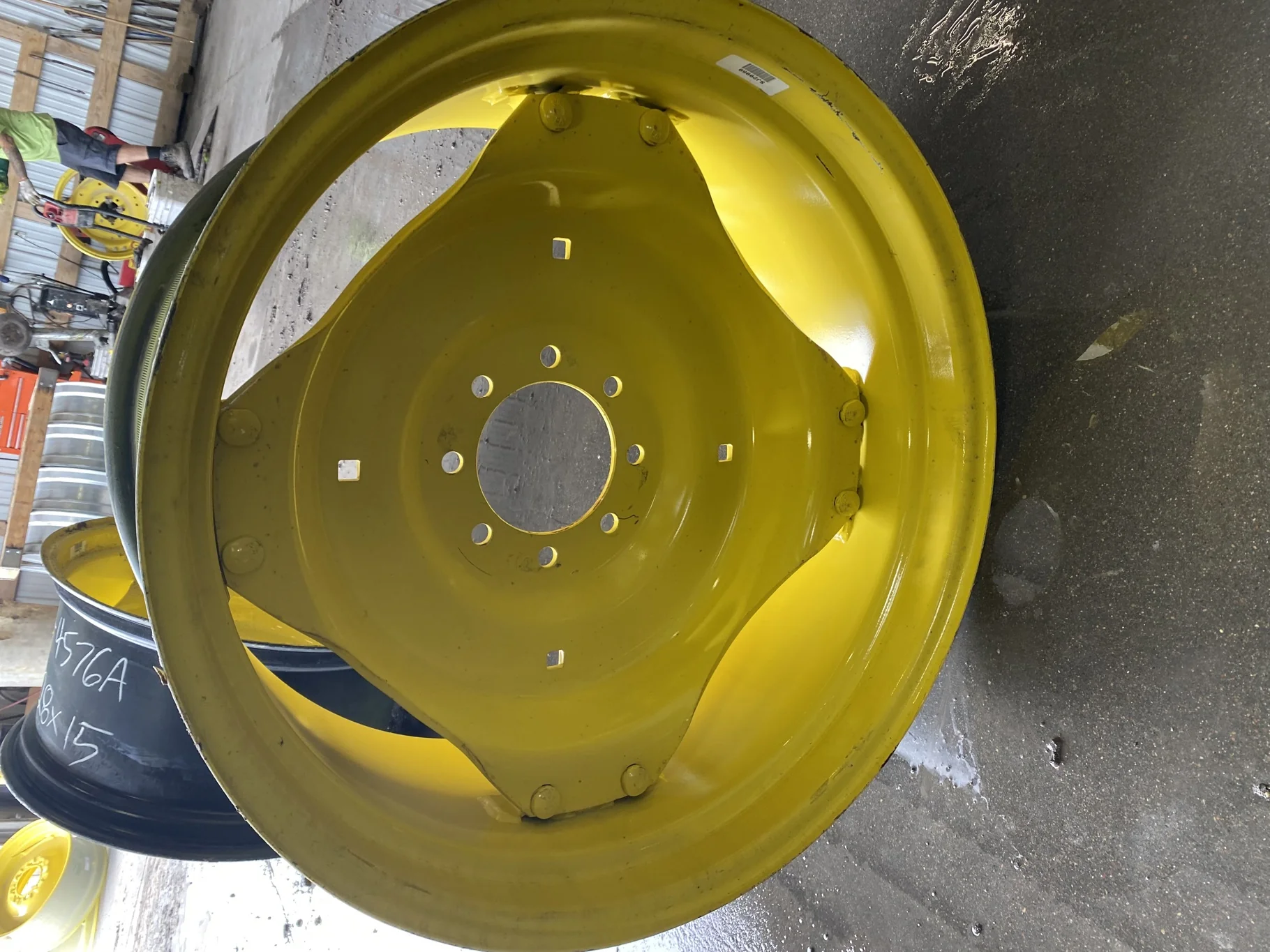Used 15 X 28 8-8-6 GKN Style JD Yellow Wheel image 2
