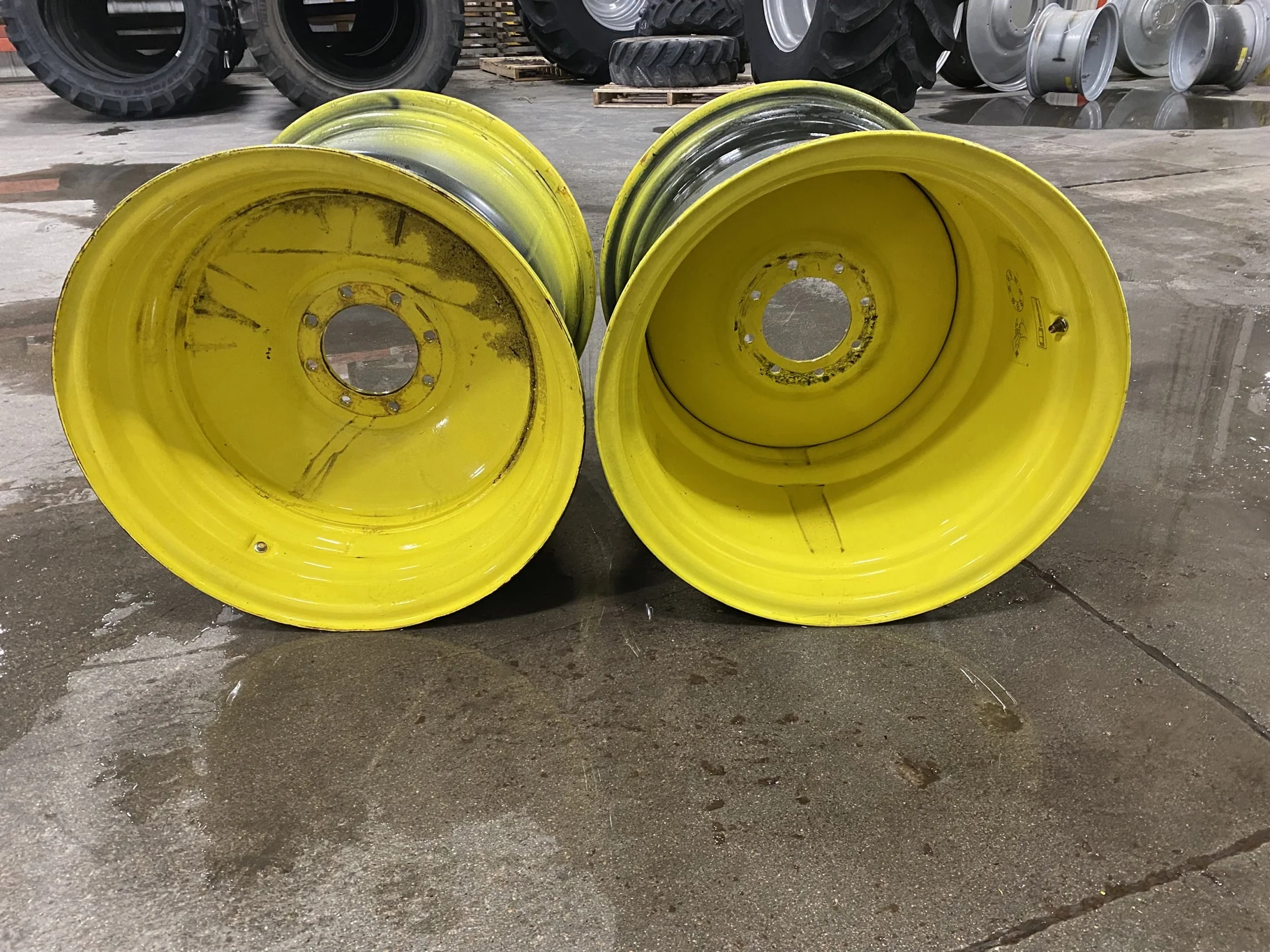 Used 25 X 26 John Deere Yellow 8 Bolt (.688) 1/2" Formed Center Wheel (8-8-6.03) -2.50" - Good Condi