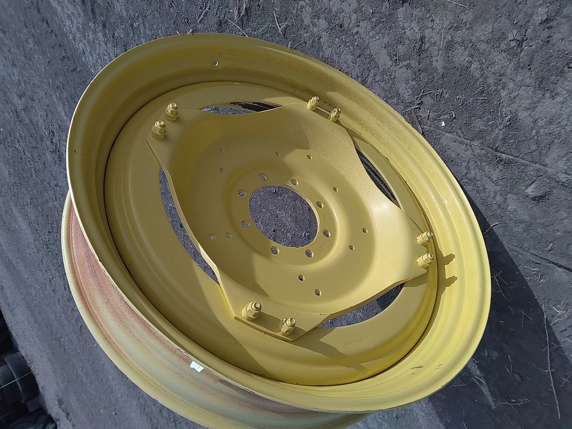 Used 10 X 42 John Deere Yellow 8 Bolt (.984) GKN Style Waffle Rim (8-10.82-8.71) 8"  (scratches) image 2
