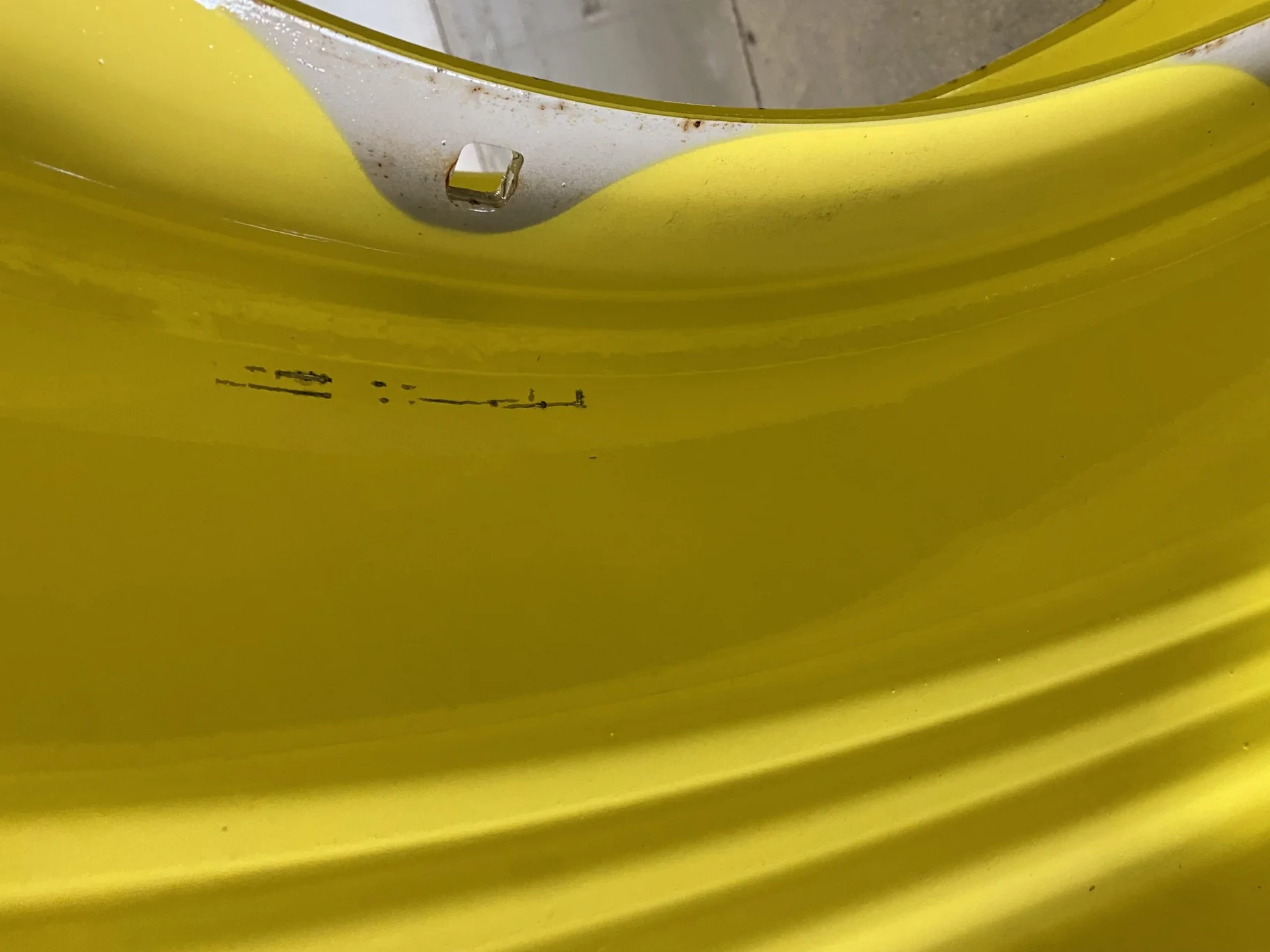 Used 15 X 38 John Deere Yellow Stub Disc 8 Bolt Wheel With A 31" Bolt Circle, Europeon Style Cast (8