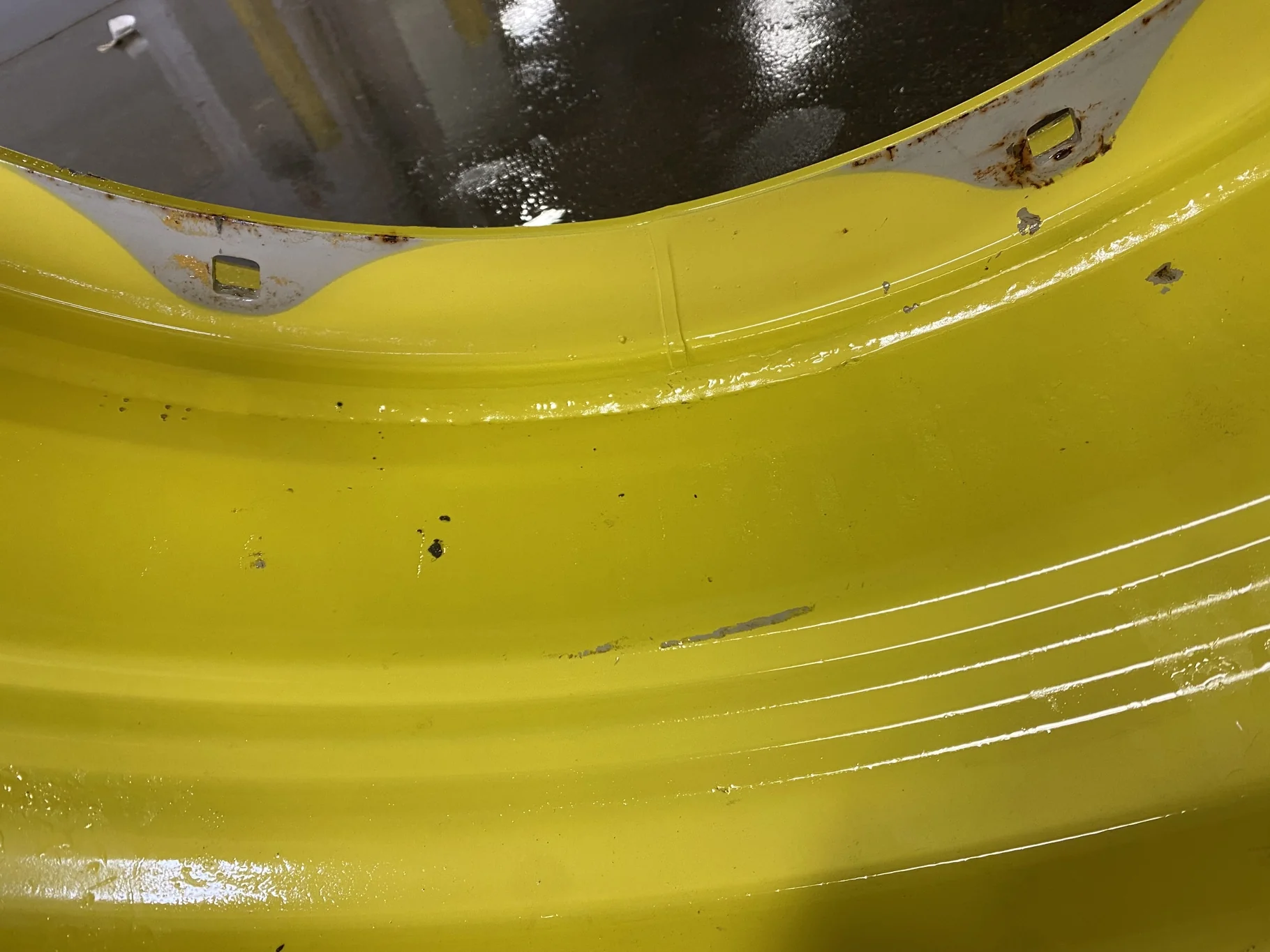 Used 15 X 38 John Deere Yellow Stub Disc 8 Bolt Wheel With A 31" Bolt Circle, Europeon Style Cast (8 image 2
