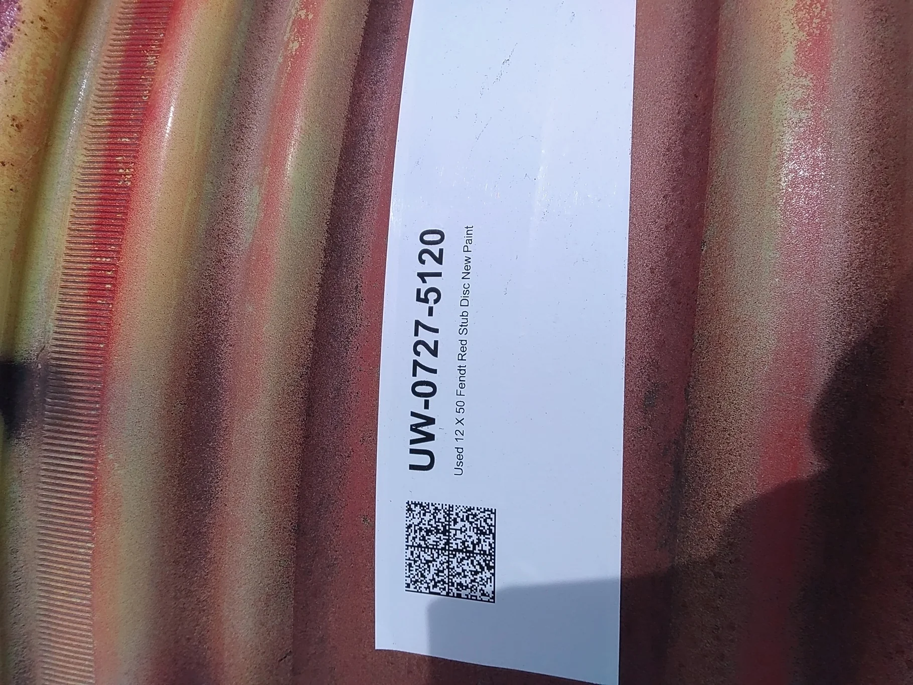 Used 12 X 50 Fendt Red Stub Disc New Paint