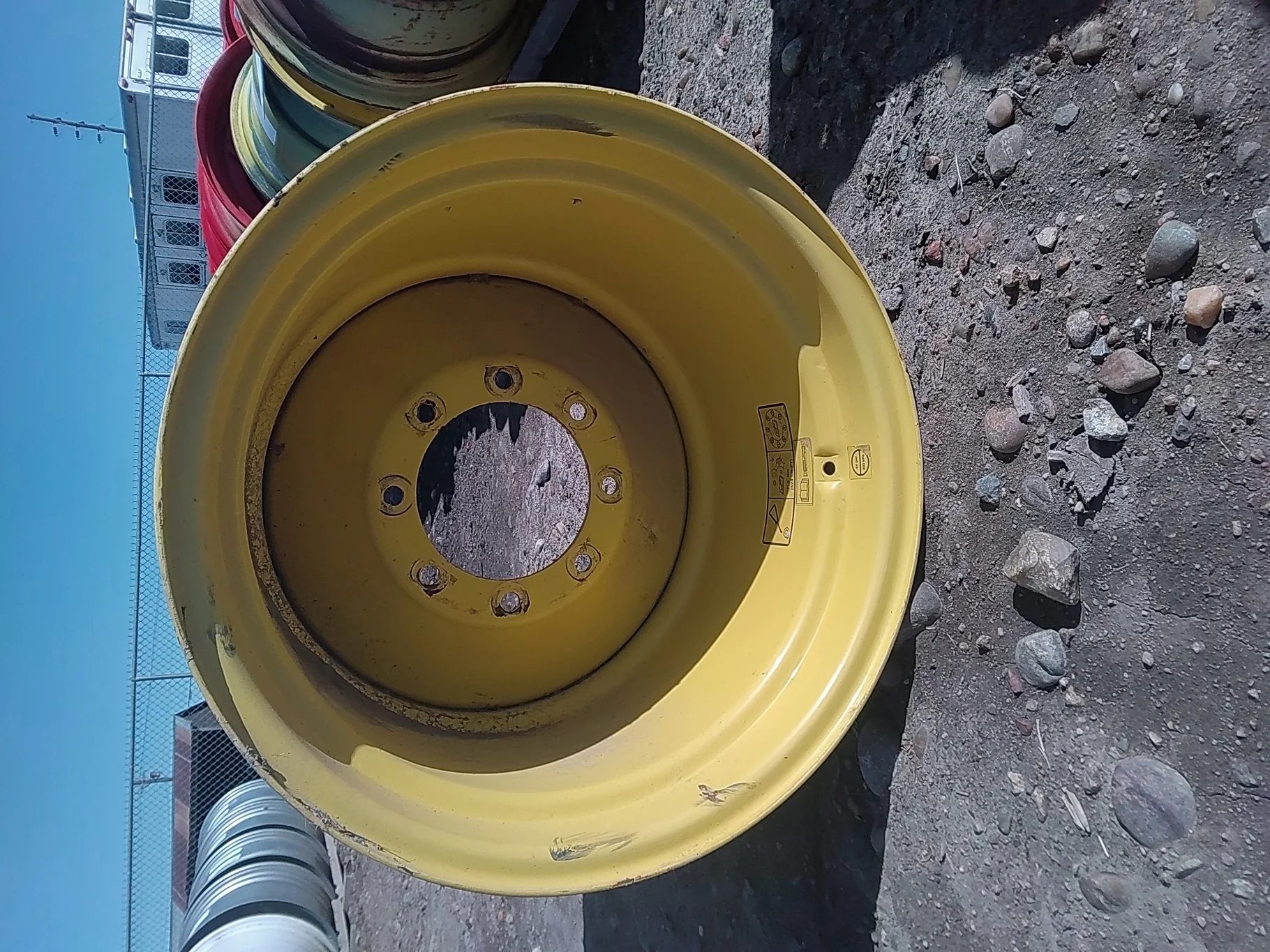 Used 25 X 26 John Deere Yellow 8 Bolt (.925) Combine Rim (8) 14" Offset image 5