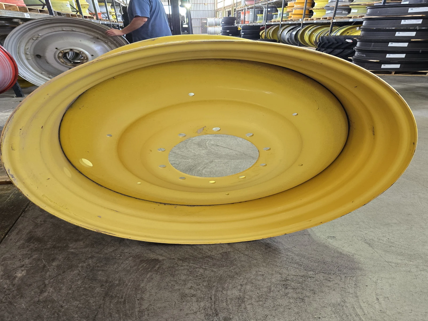 USED 23 X 42 John Deere Yellow 10 Bolt Dual Wheel (10-13-11)