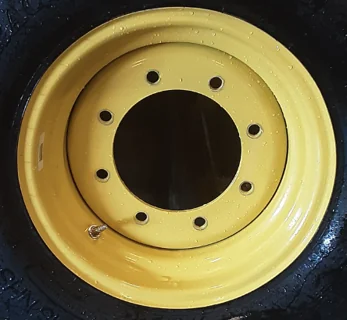 Used 9  X 18 John Deere Yellow GKN Style Wheel (8-10.75-8.625) image 2