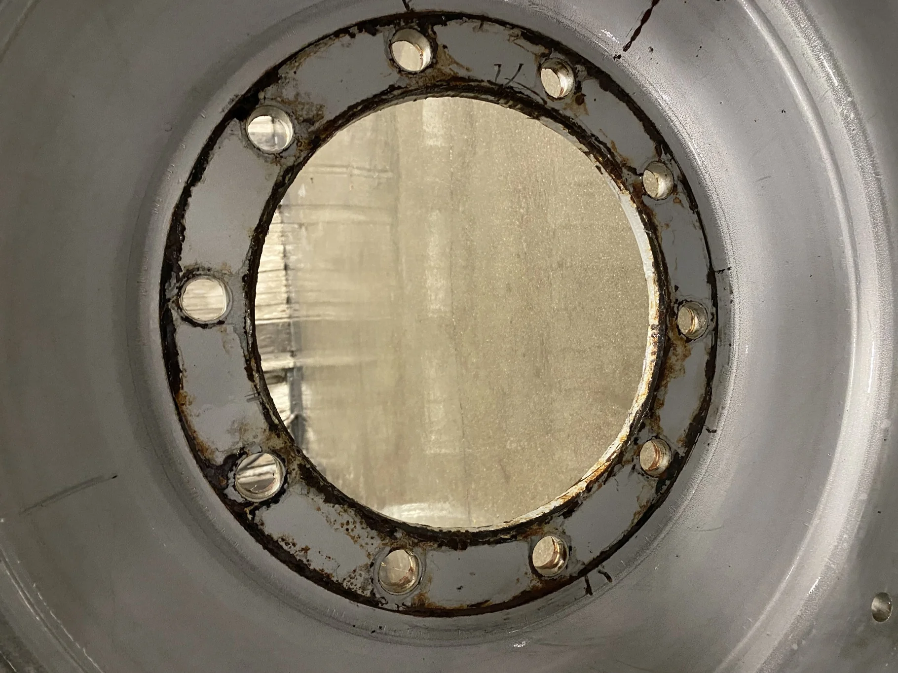 Used 23 X 38 Case IH Silver (10/13-11) Wheel -Heavy scuffs and scratches, heavy bolt hole wear, some image 6