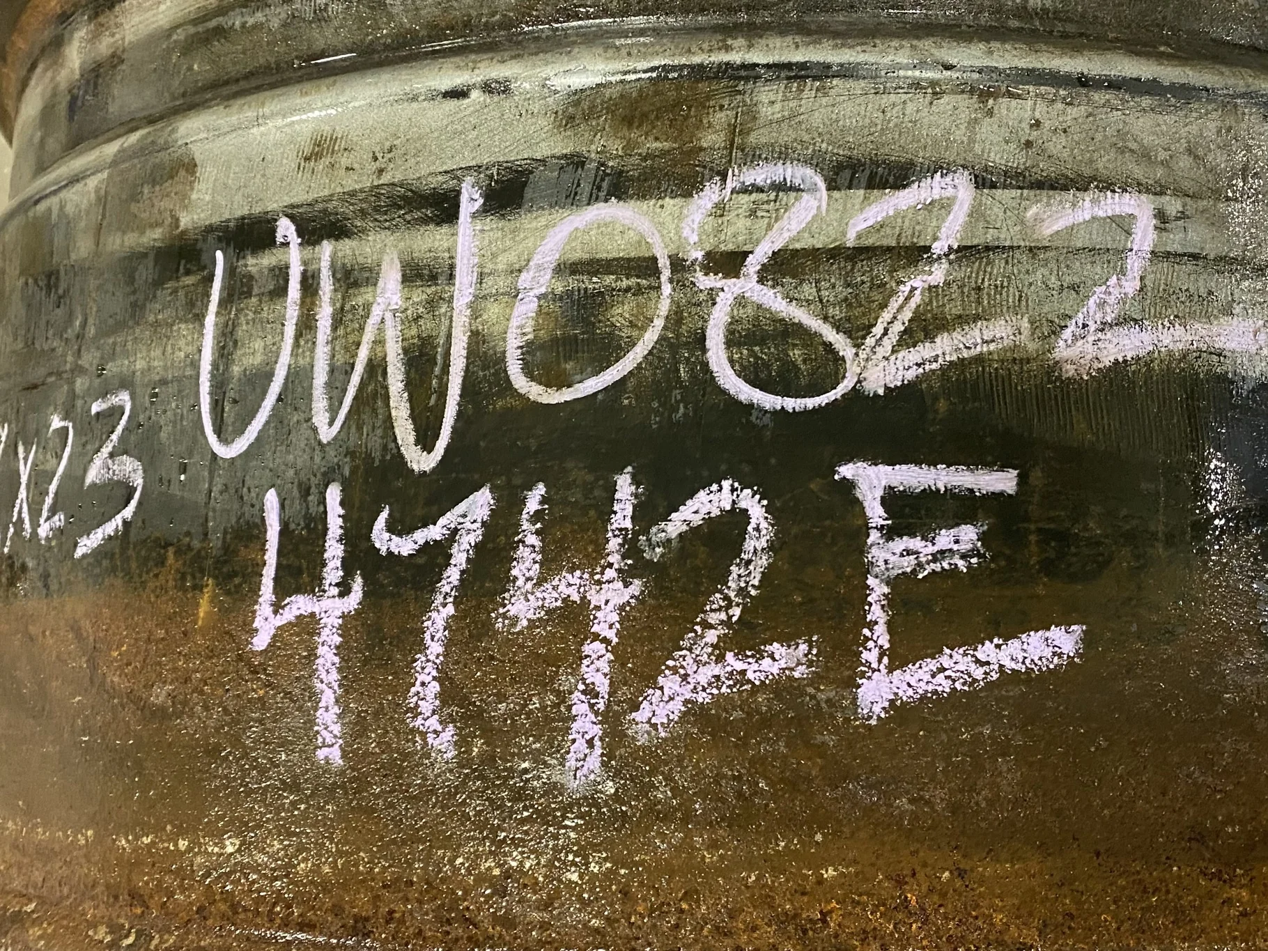 Used 23 X 38 Case IH Silver (10/13-11) Wheel -Heavy scuffs and scratches, heavy bolt hole wear, some image 9