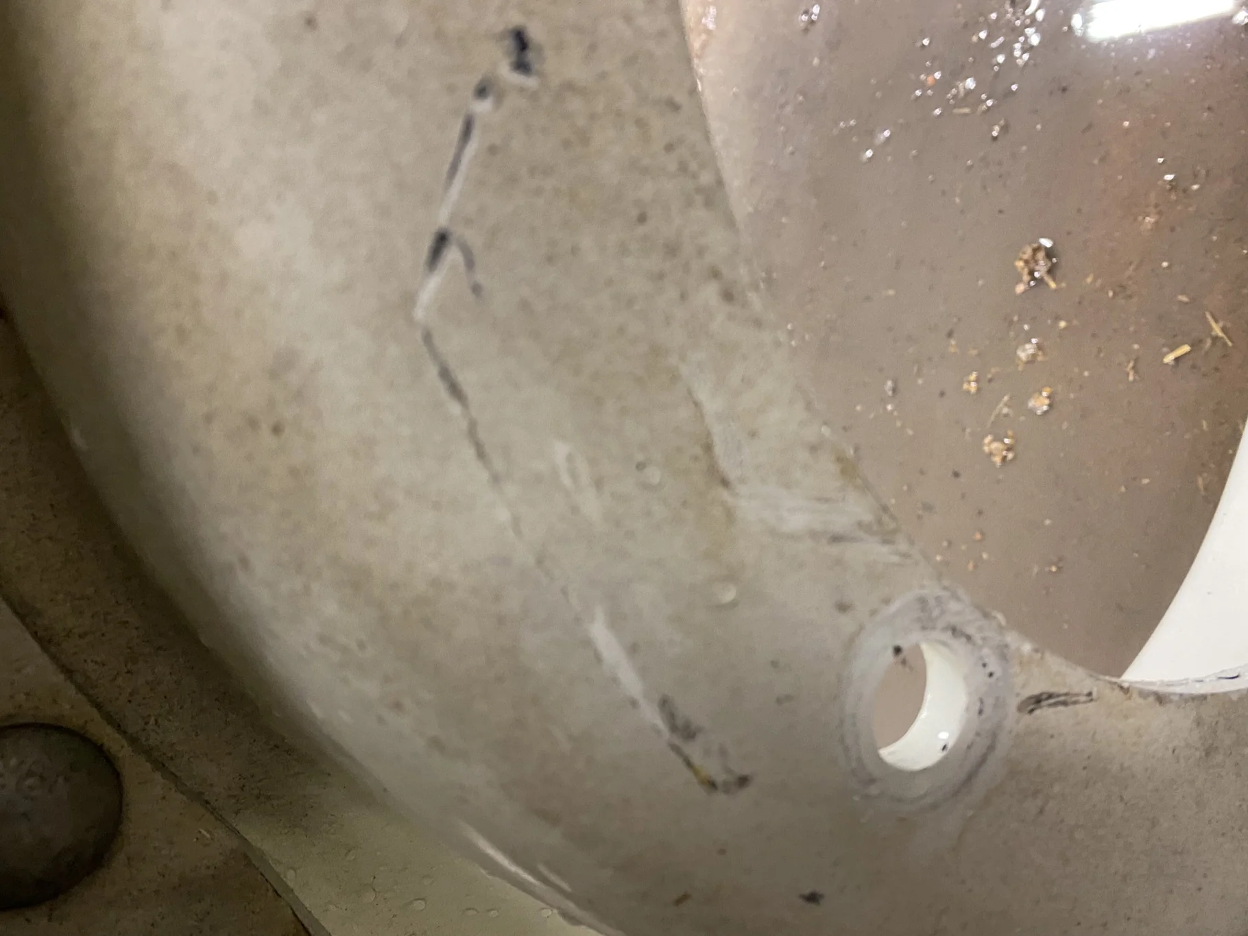 Used 10 X 24 NH White Waffle Wheel (2Bolt) - Good Condition _x000D_
(Scratches, Rust, Bent Flange) image 9
