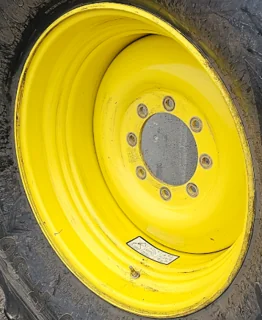 Used 18 X 30 John Deere Yellow 8 Bolt combine Wheel (8-10.75-8.75) 3.25 Outset (scratches) image 2