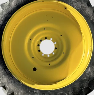 Used 12 X 54 JD Yellow 10 Bolt (.937) Dual Wheel (10-13.187-11.08) 9.25" (Rust Spots, peeling paint,