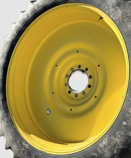 Used 12 X 54 JD Yellow 10 Bolt (.937) Dual Wheel (10-13.187-11.08) 9.25" (Rust Spots, peeling paint, image 2
