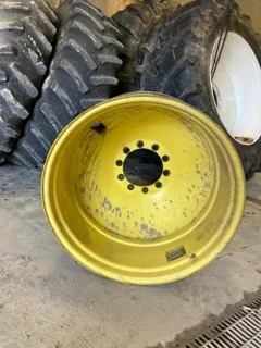 Used 16 X 38 John Deere Yellow 10 Bolt (.906) Dolly Dual Wheel (10-13.187-11.08) with 23.5" FS