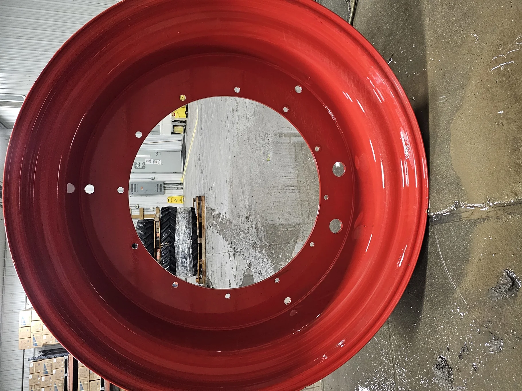 Used 16 X 46 Fendt Red Stub Disc wheel (12-30.25-28.25) image 4